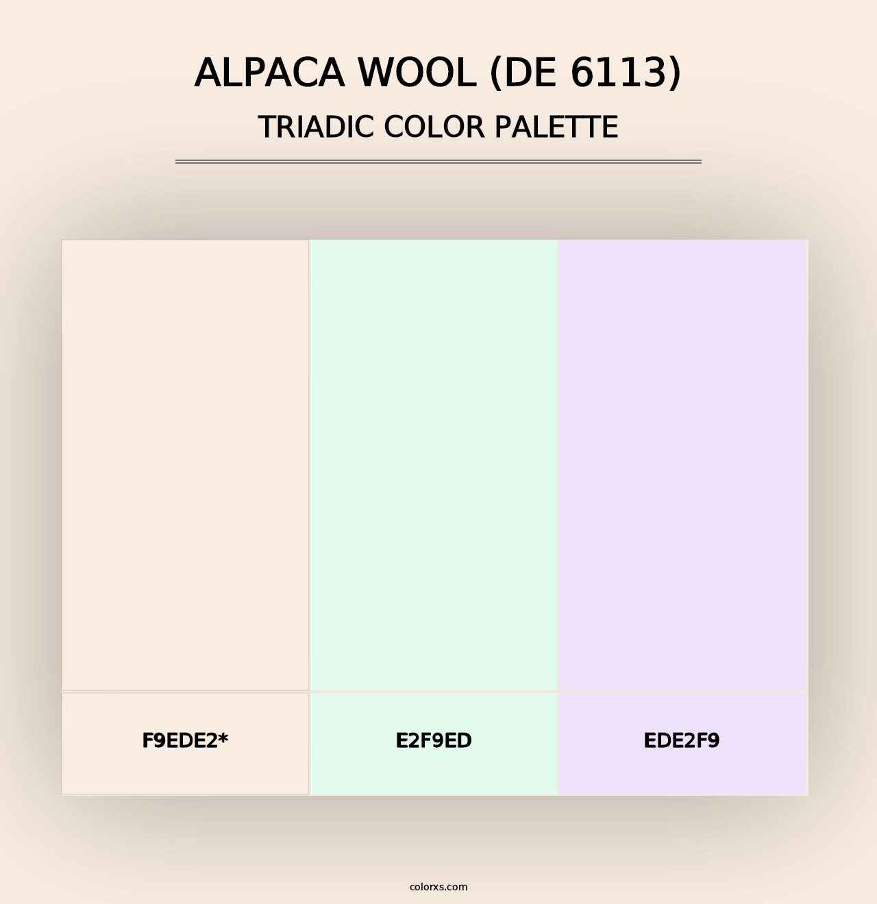 Alpaca Wool (DE 6113) - Triadic Color Palette