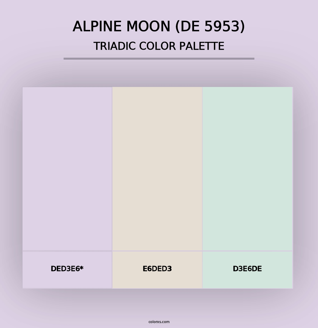 Alpine Moon (DE 5953) - Triadic Color Palette