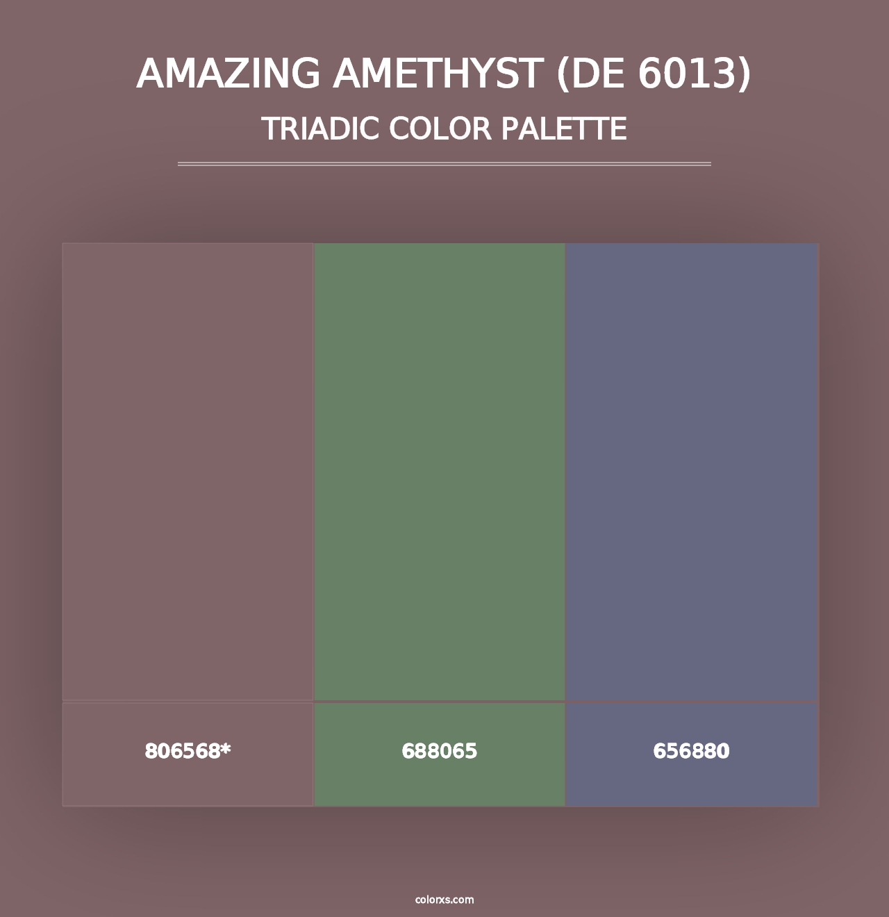 Amazing Amethyst (DE 6013) - Triadic Color Palette