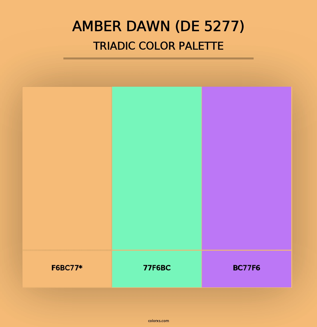 Amber Dawn (DE 5277) - Triadic Color Palette