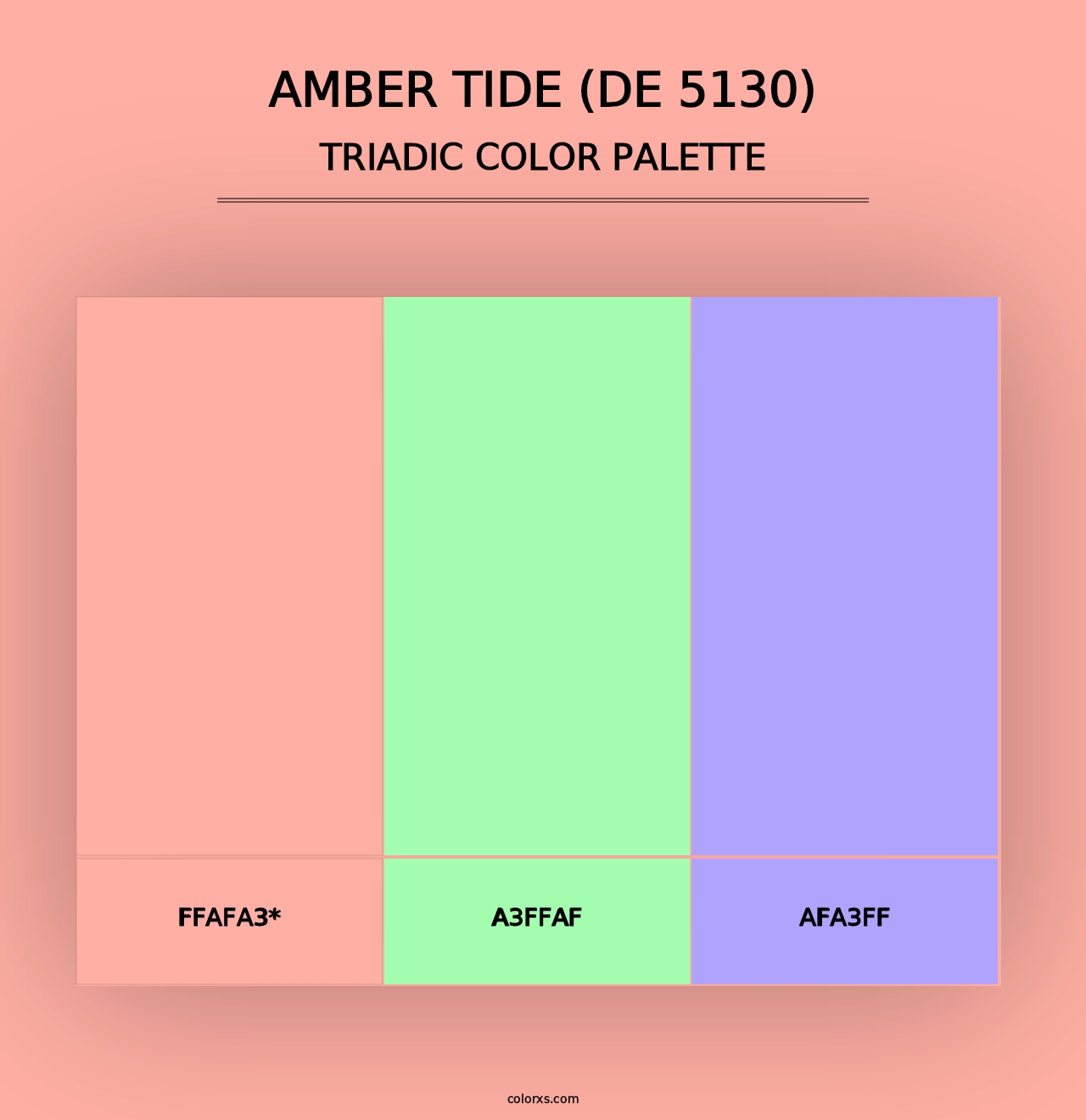 Amber Tide (DE 5130) - Triadic Color Palette