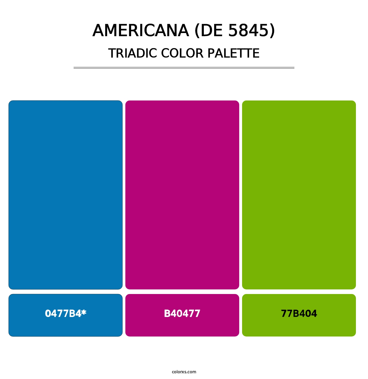 Americana (DE 5845) - Triadic Color Palette