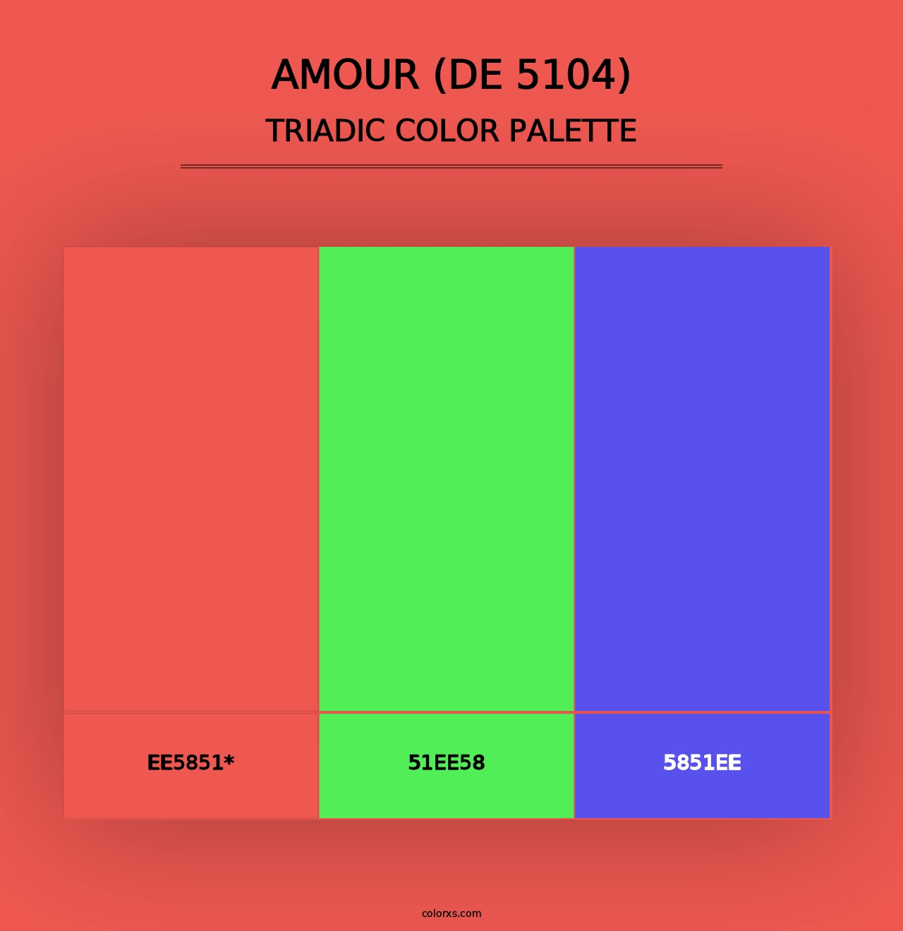 Amour (DE 5104) - Triadic Color Palette