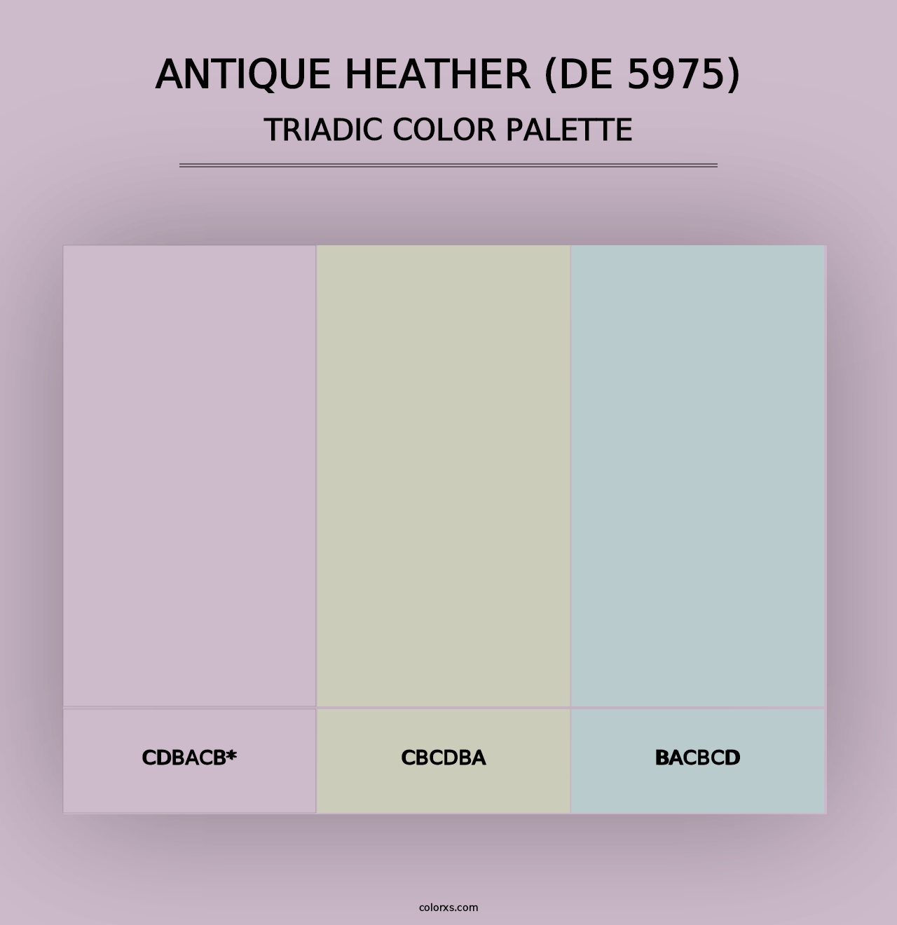 Antique Heather (DE 5975) - Triadic Color Palette