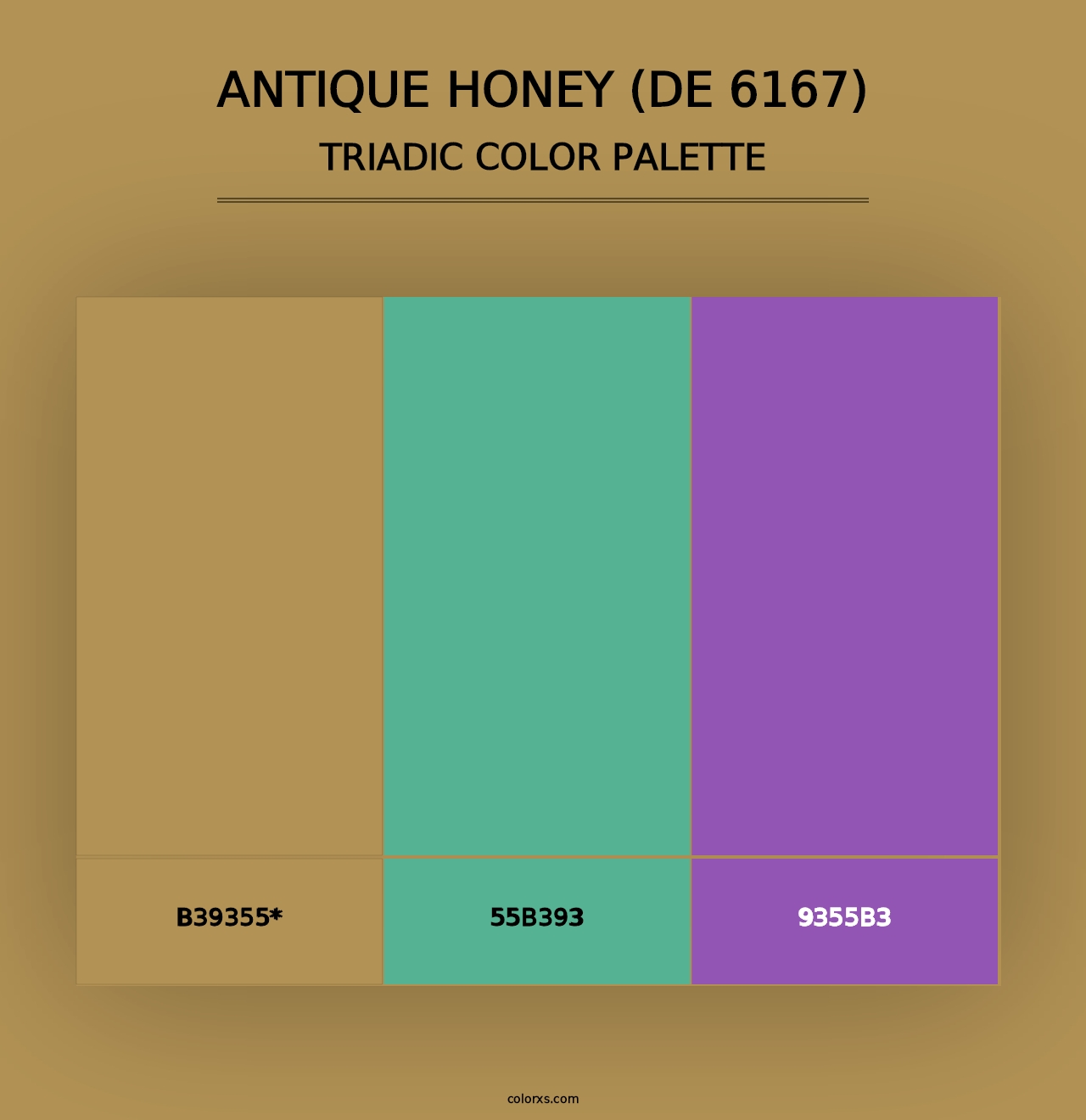 Antique Honey (DE 6167) - Triadic Color Palette