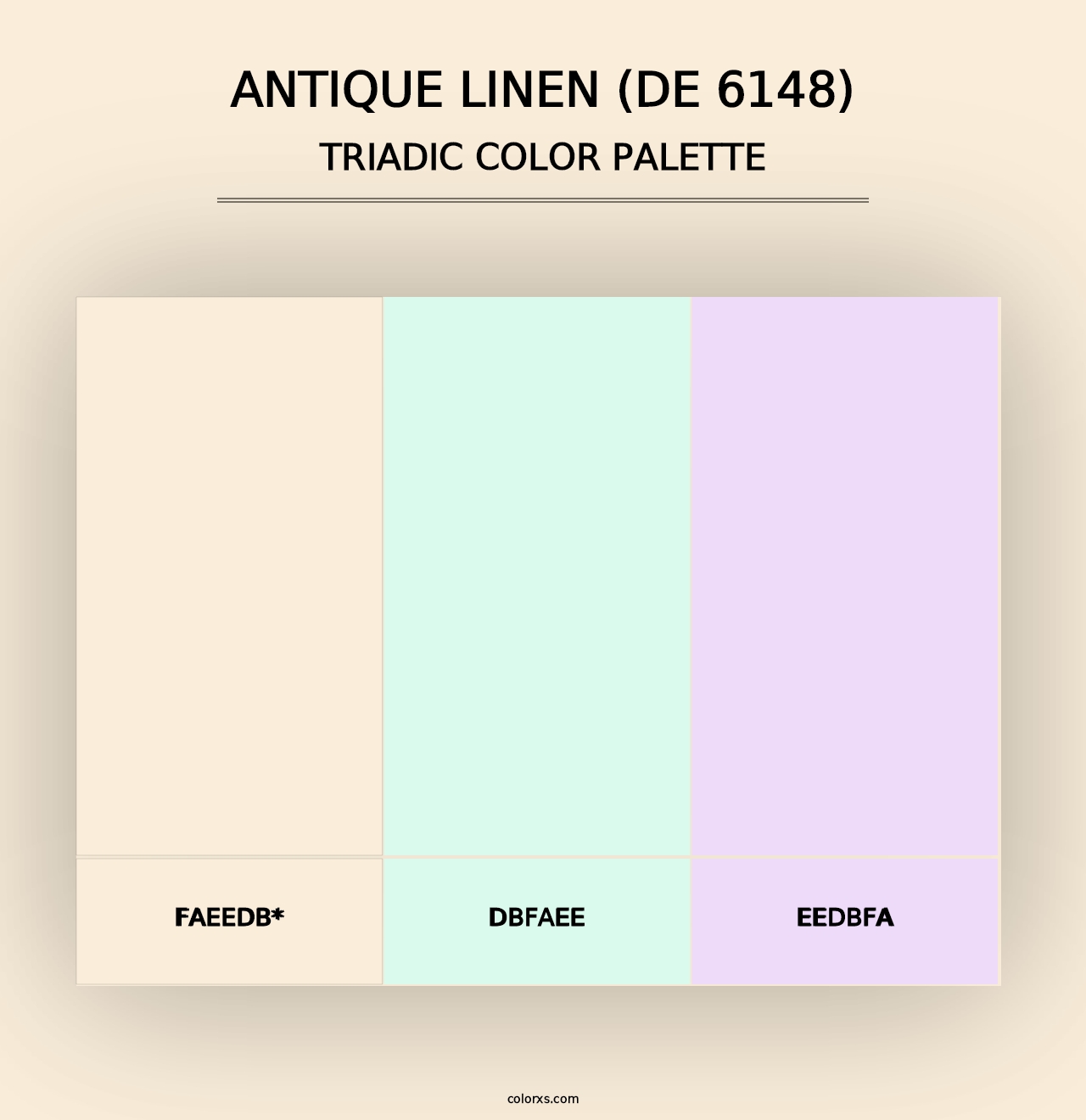 Antique Linen (DE 6148) - Triadic Color Palette