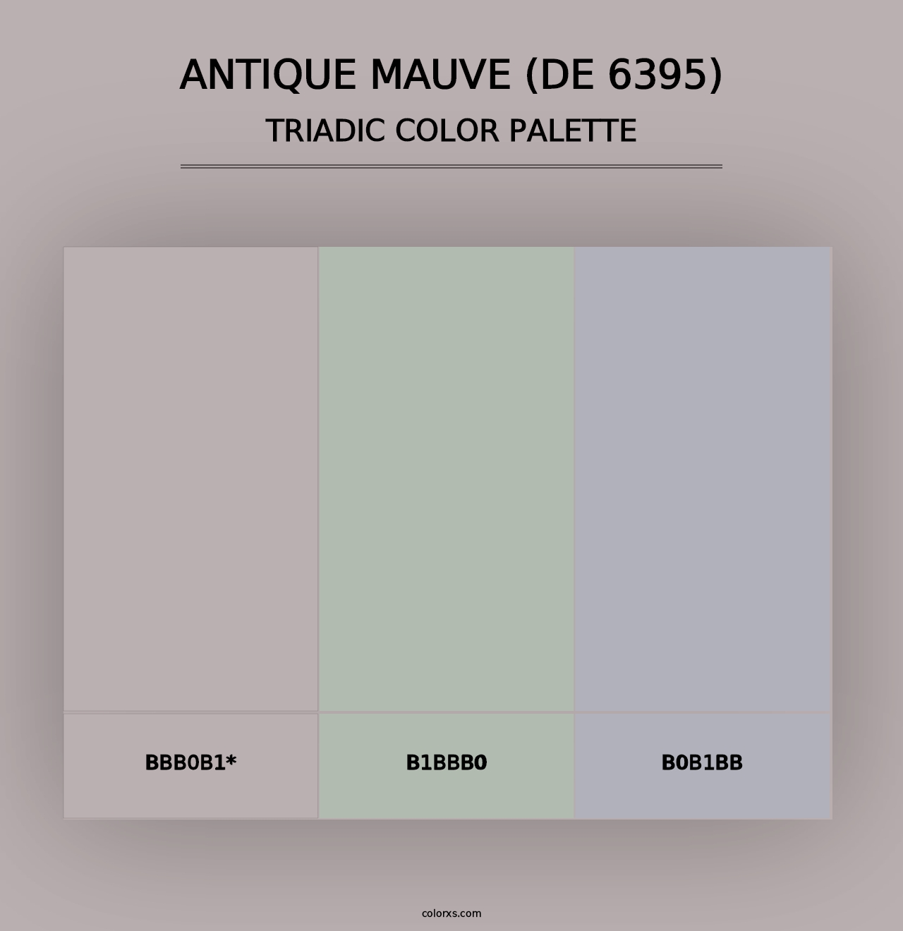 Antique Mauve (DE 6395) - Triadic Color Palette