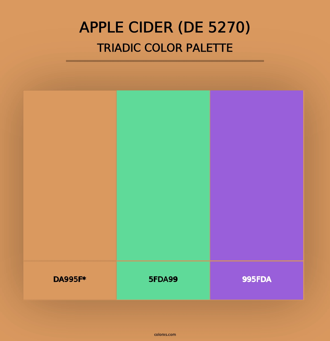 Apple Cider (DE 5270) - Triadic Color Palette