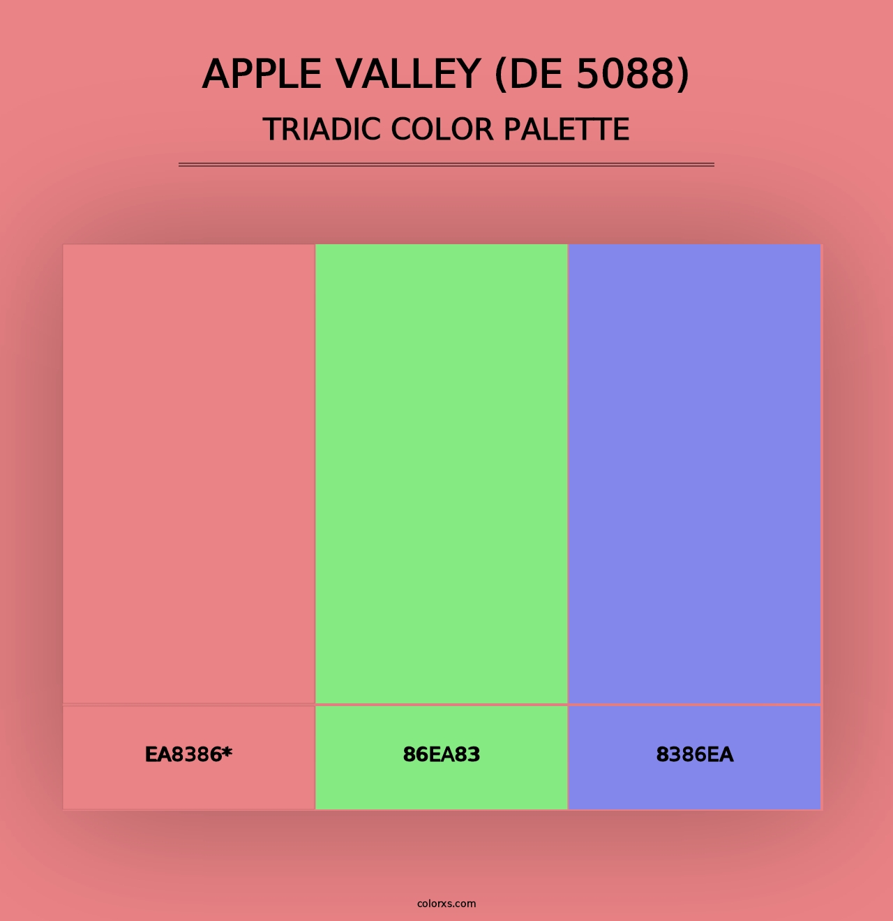 Apple Valley (DE 5088) - Triadic Color Palette