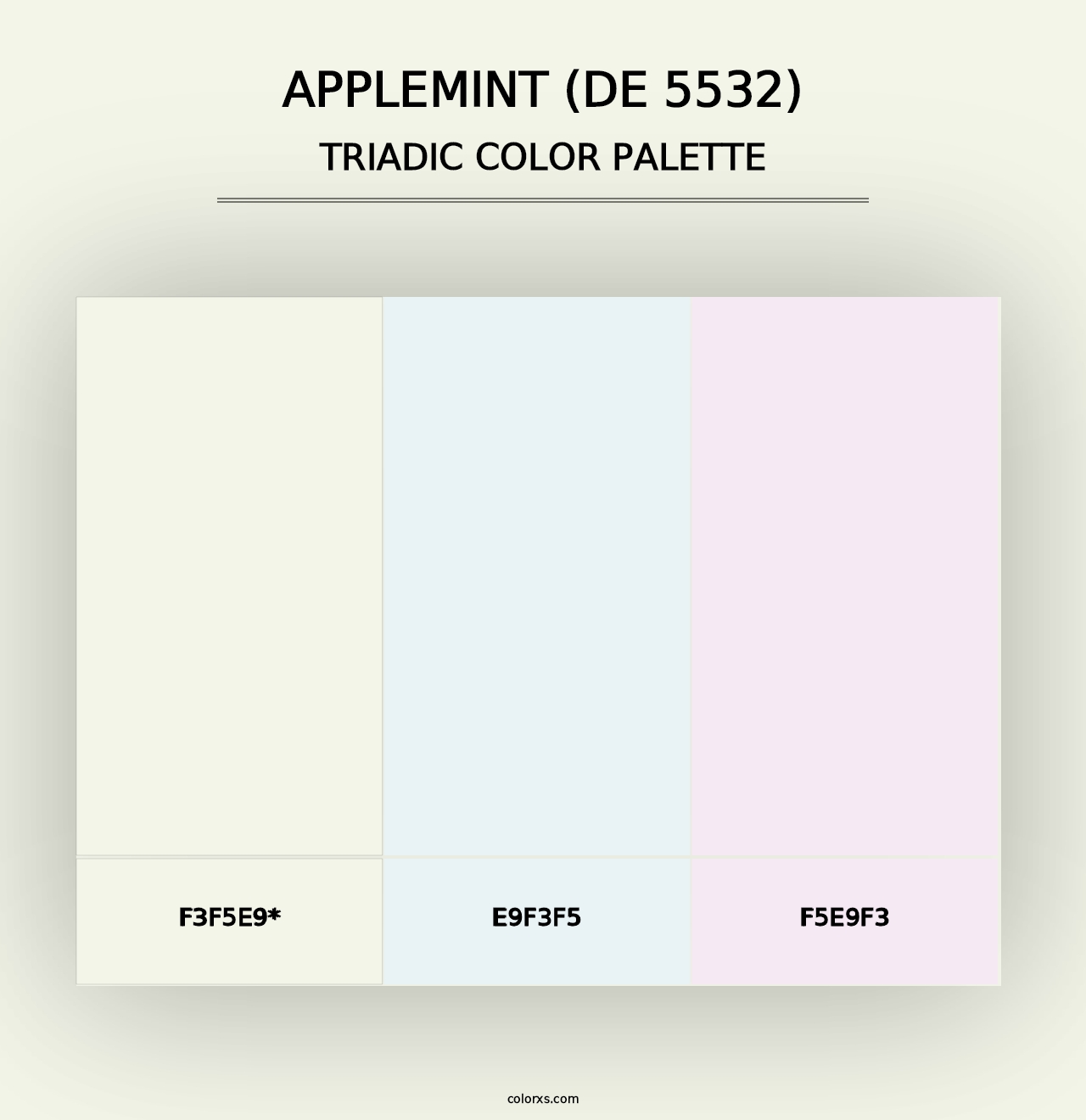 Applemint (DE 5532) - Triadic Color Palette