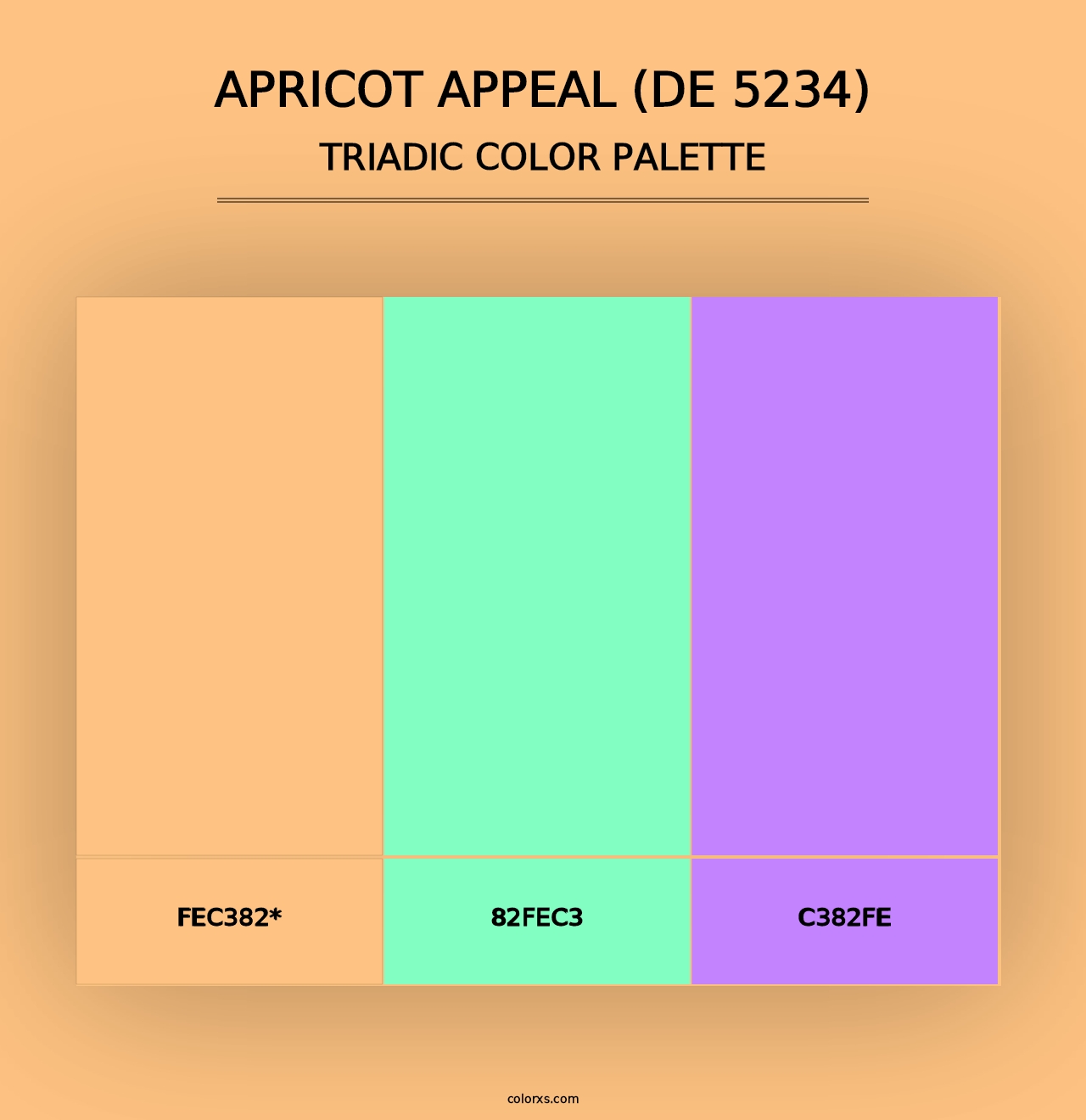 Apricot Appeal (DE 5234) - Triadic Color Palette