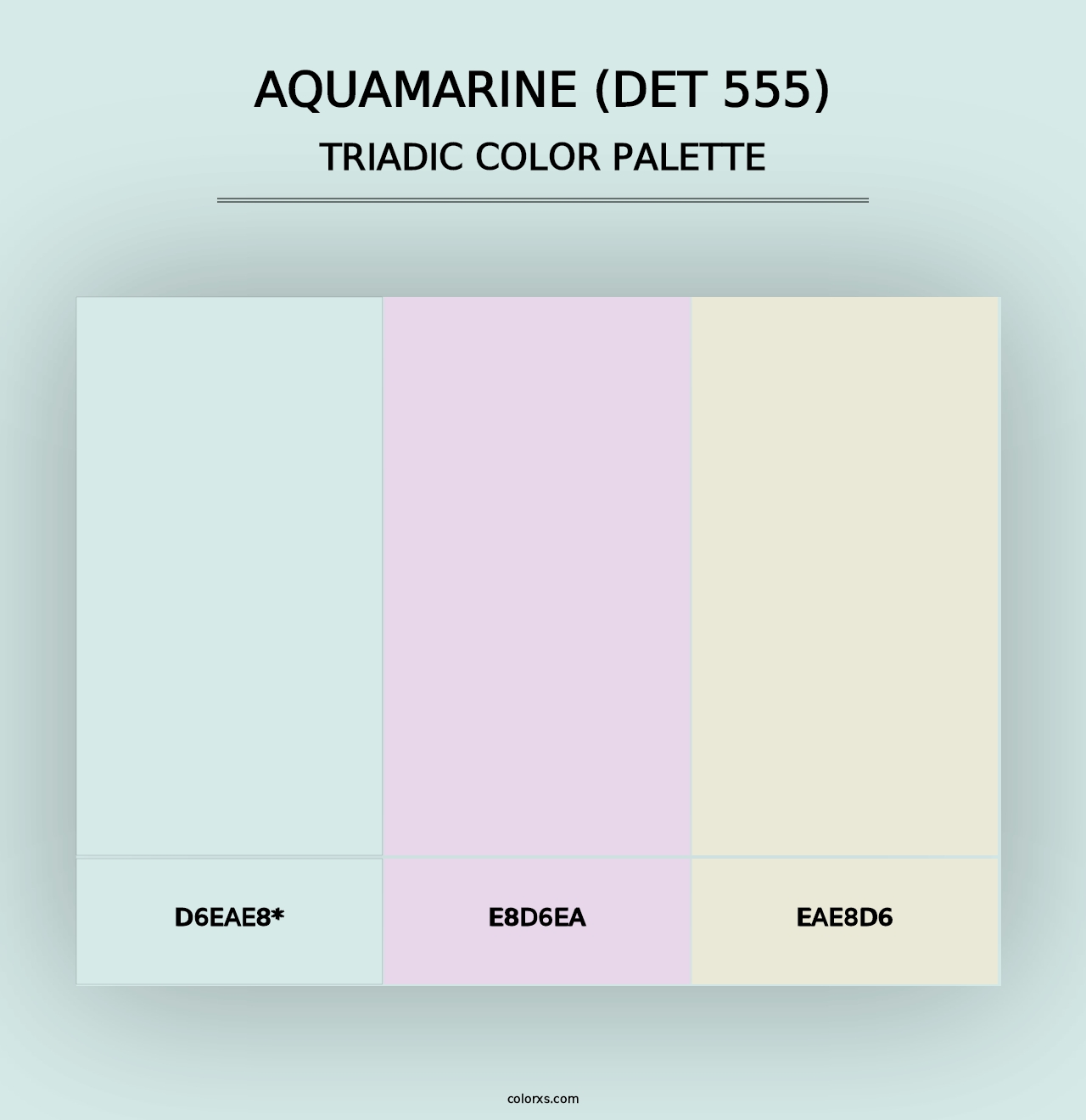 Aquamarine (DET 555) - Triadic Color Palette