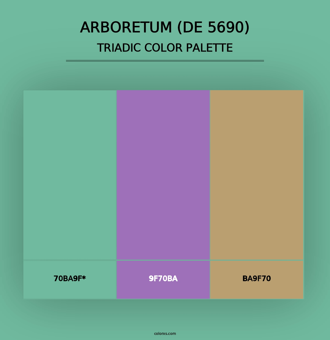 Arboretum (DE 5690) - Triadic Color Palette