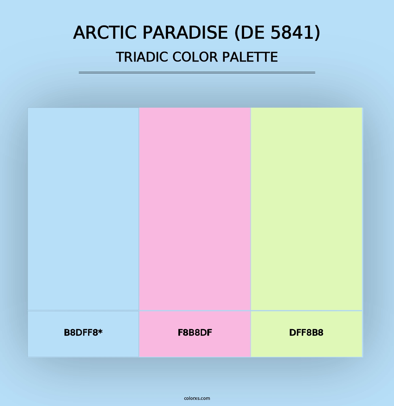 Arctic Paradise (DE 5841) - Triadic Color Palette