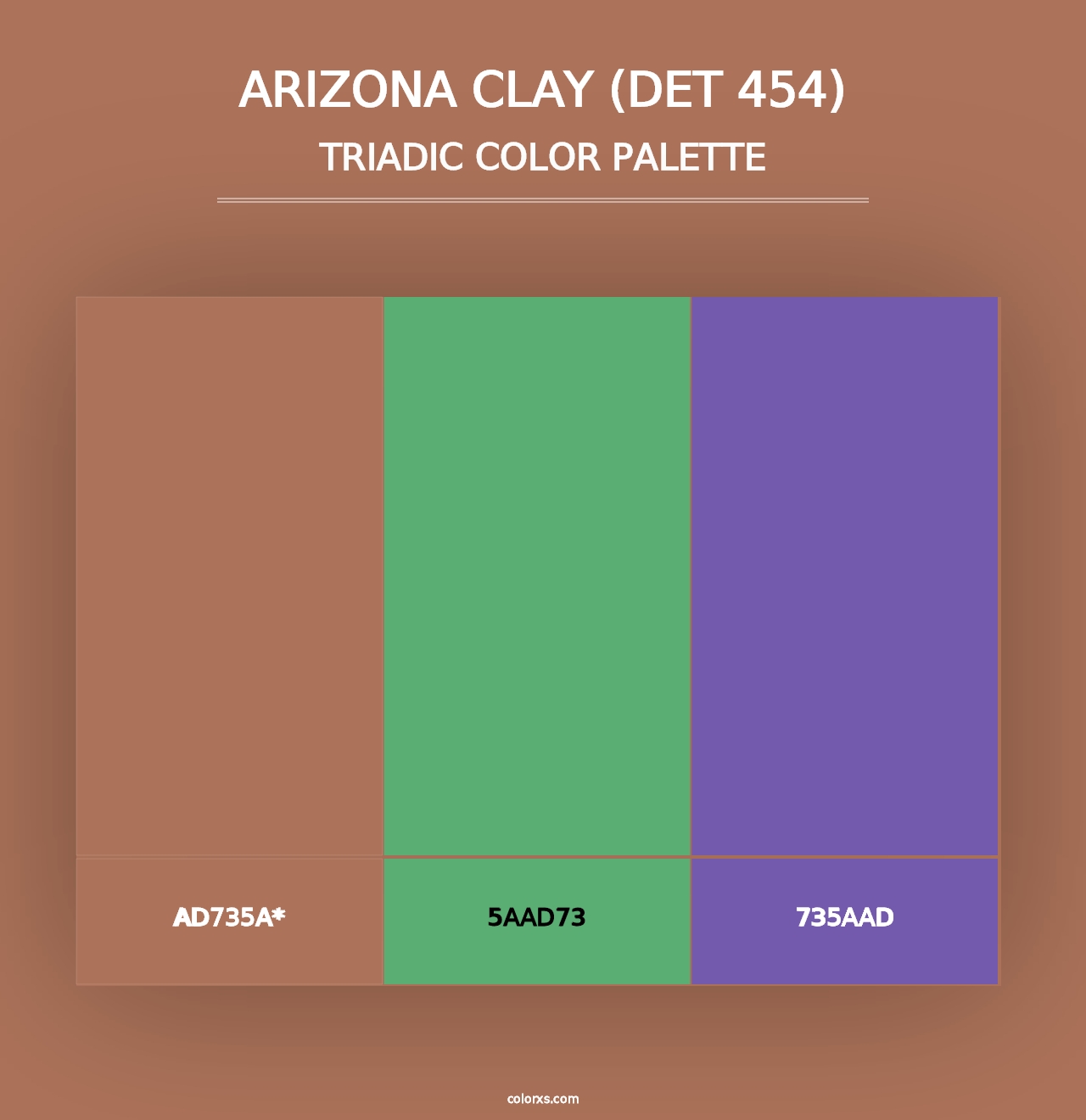 Arizona Clay (DET 454) - Triadic Color Palette