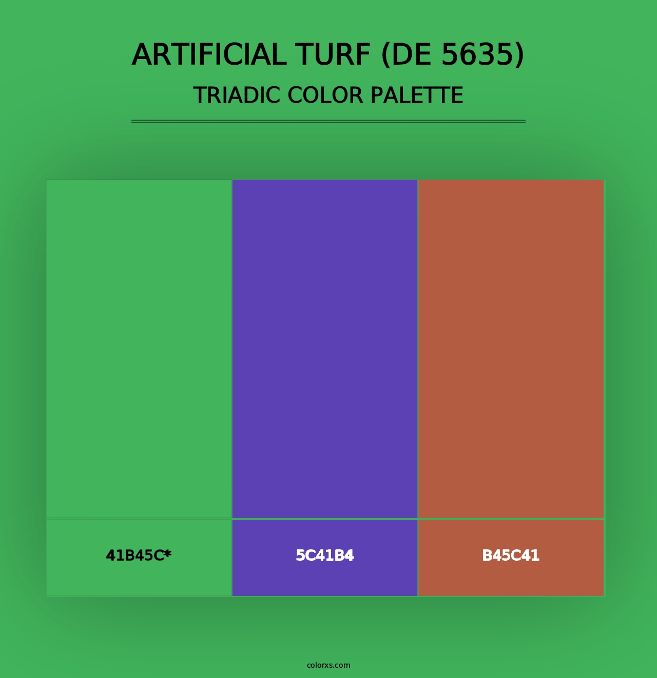 Artificial Turf (DE 5635) - Triadic Color Palette