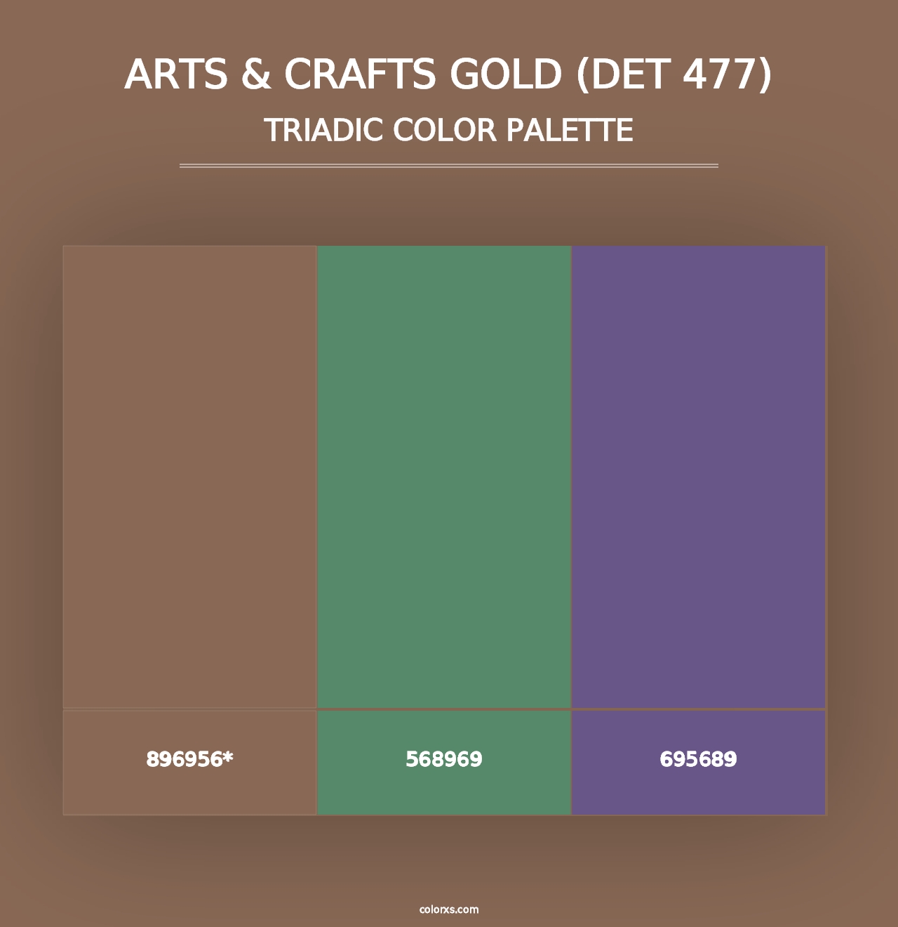 Arts & Crafts Gold (DET 477) - Triadic Color Palette