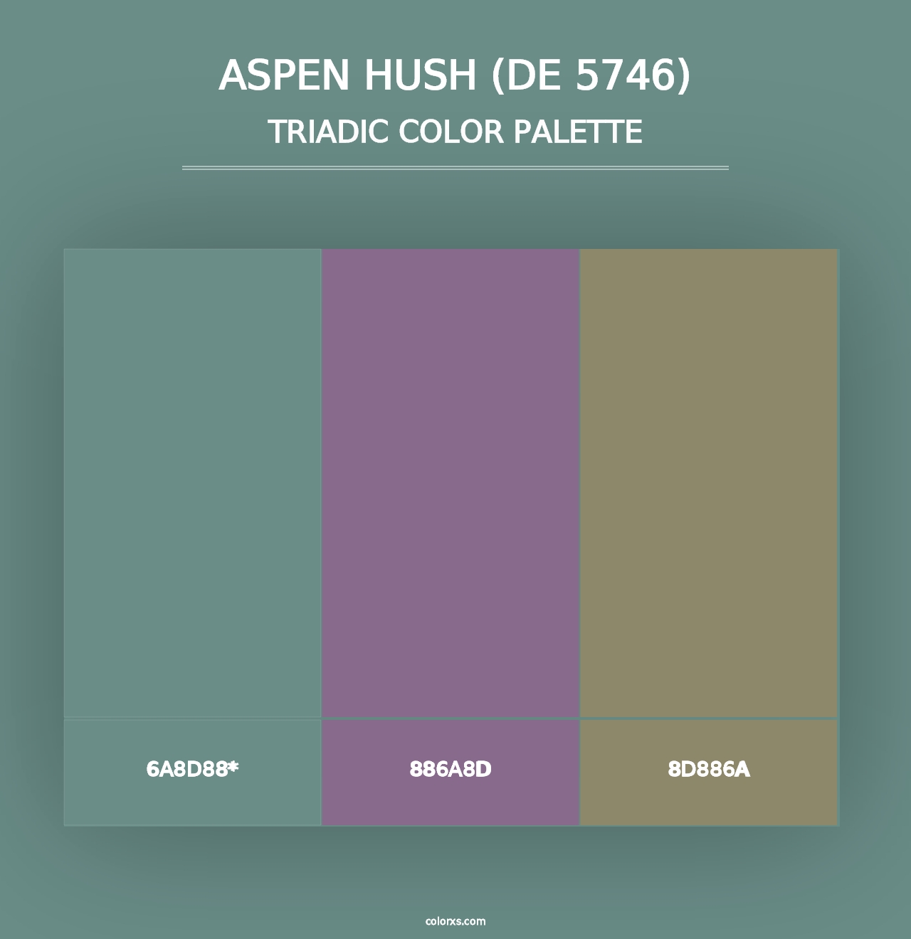 Aspen Hush (DE 5746) - Triadic Color Palette