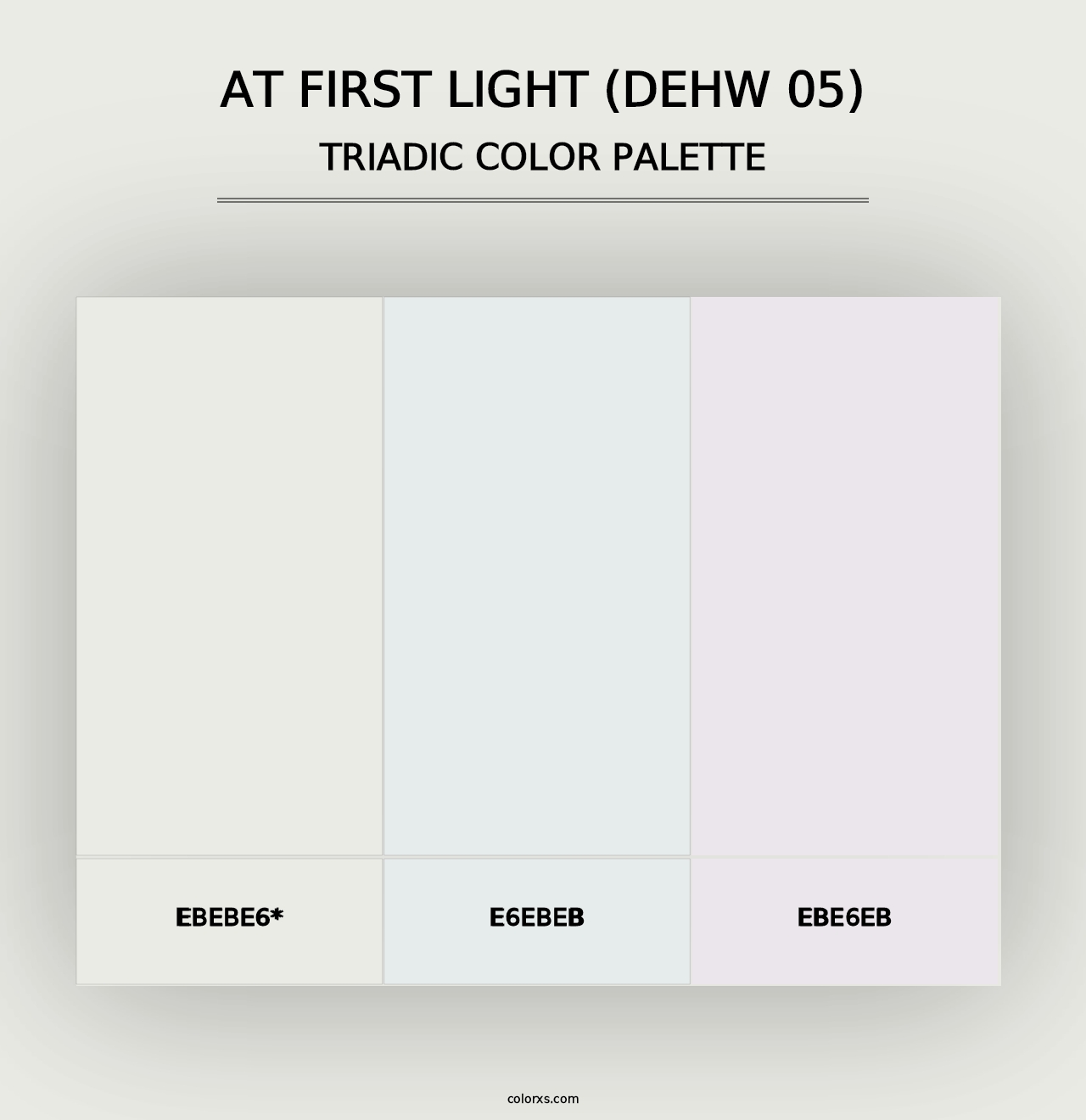 At First Light (DEHW 05) - Triadic Color Palette