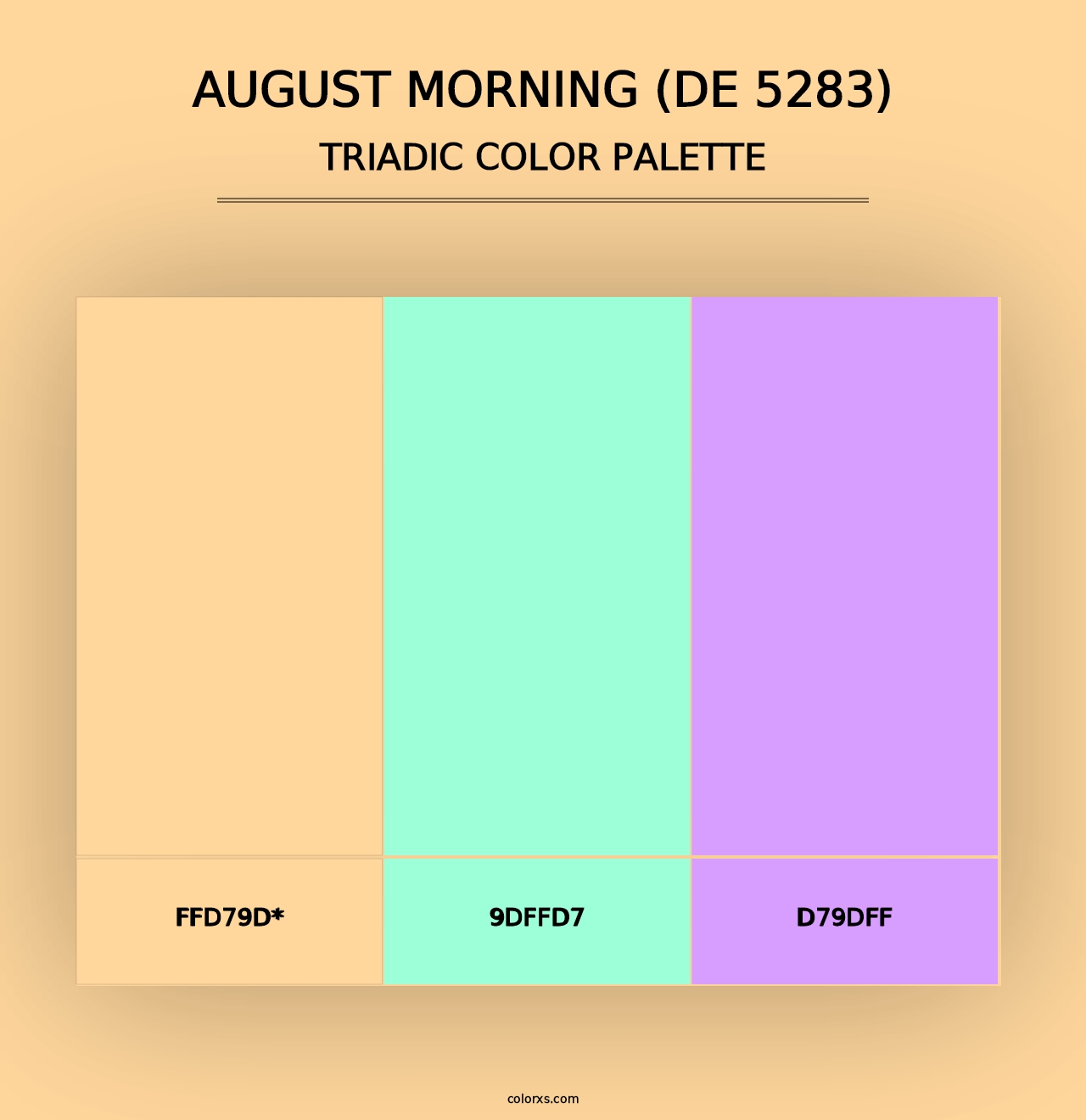 August Morning (DE 5283) - Triadic Color Palette