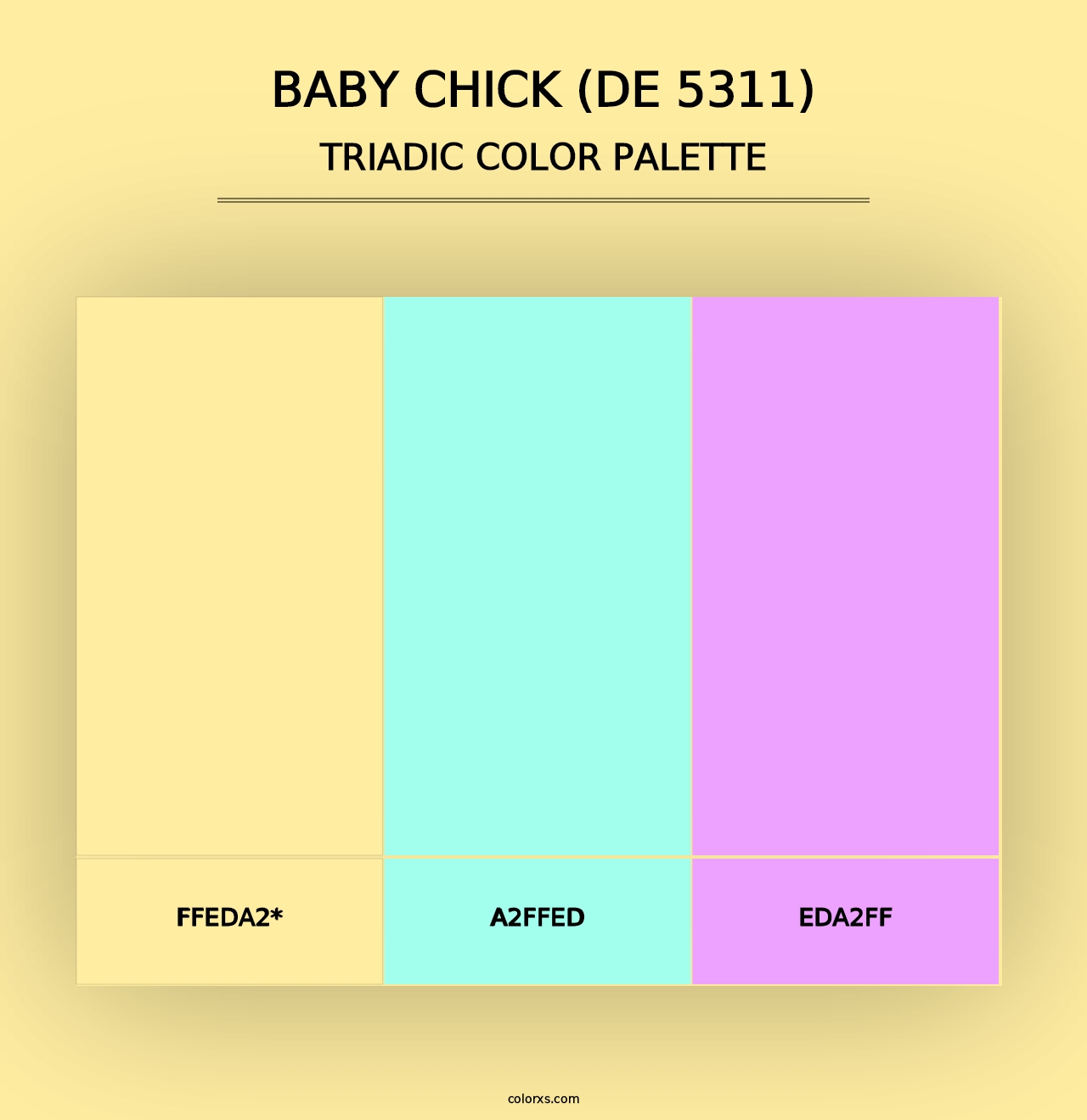 Baby Chick (DE 5311) - Triadic Color Palette