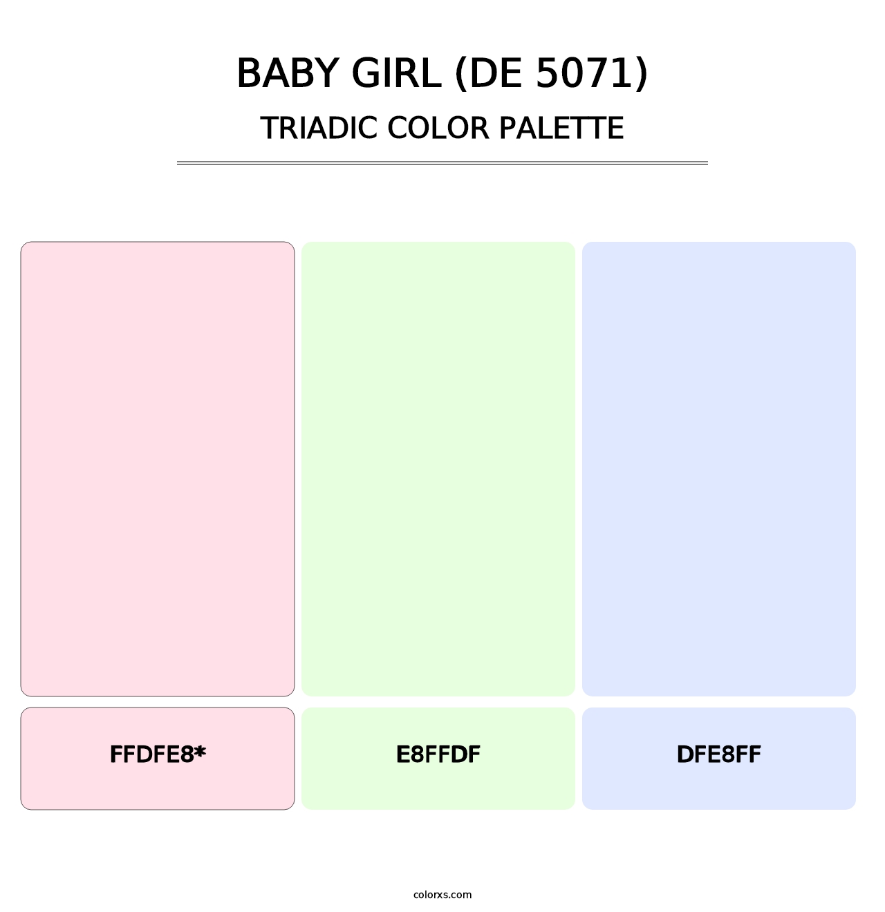 Baby Girl (DE 5071) - Triadic Color Palette