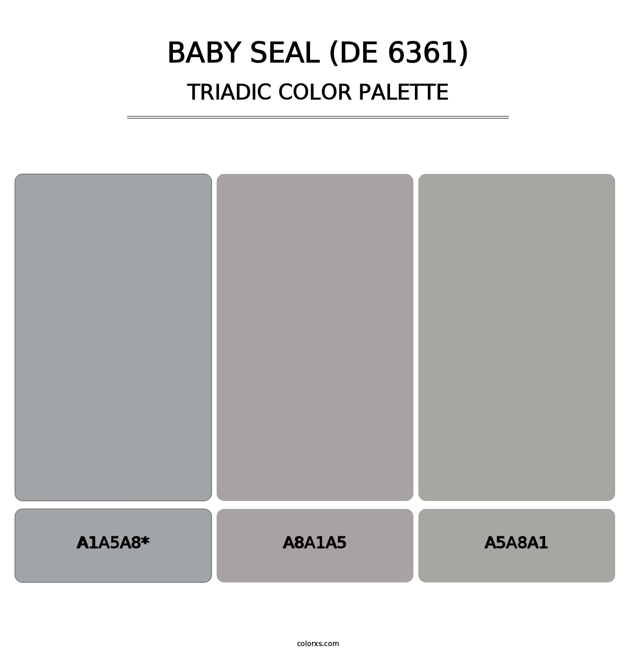 Baby Seal (DE 6361) - Triadic Color Palette