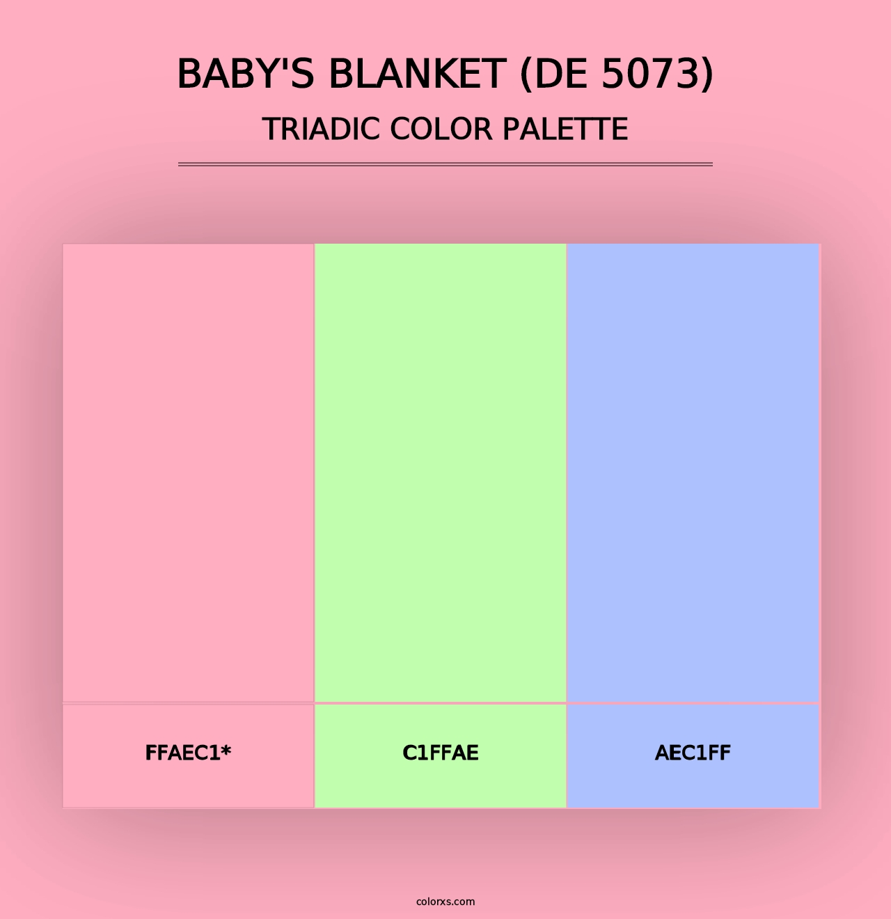 Baby's Blanket (DE 5073) - Triadic Color Palette