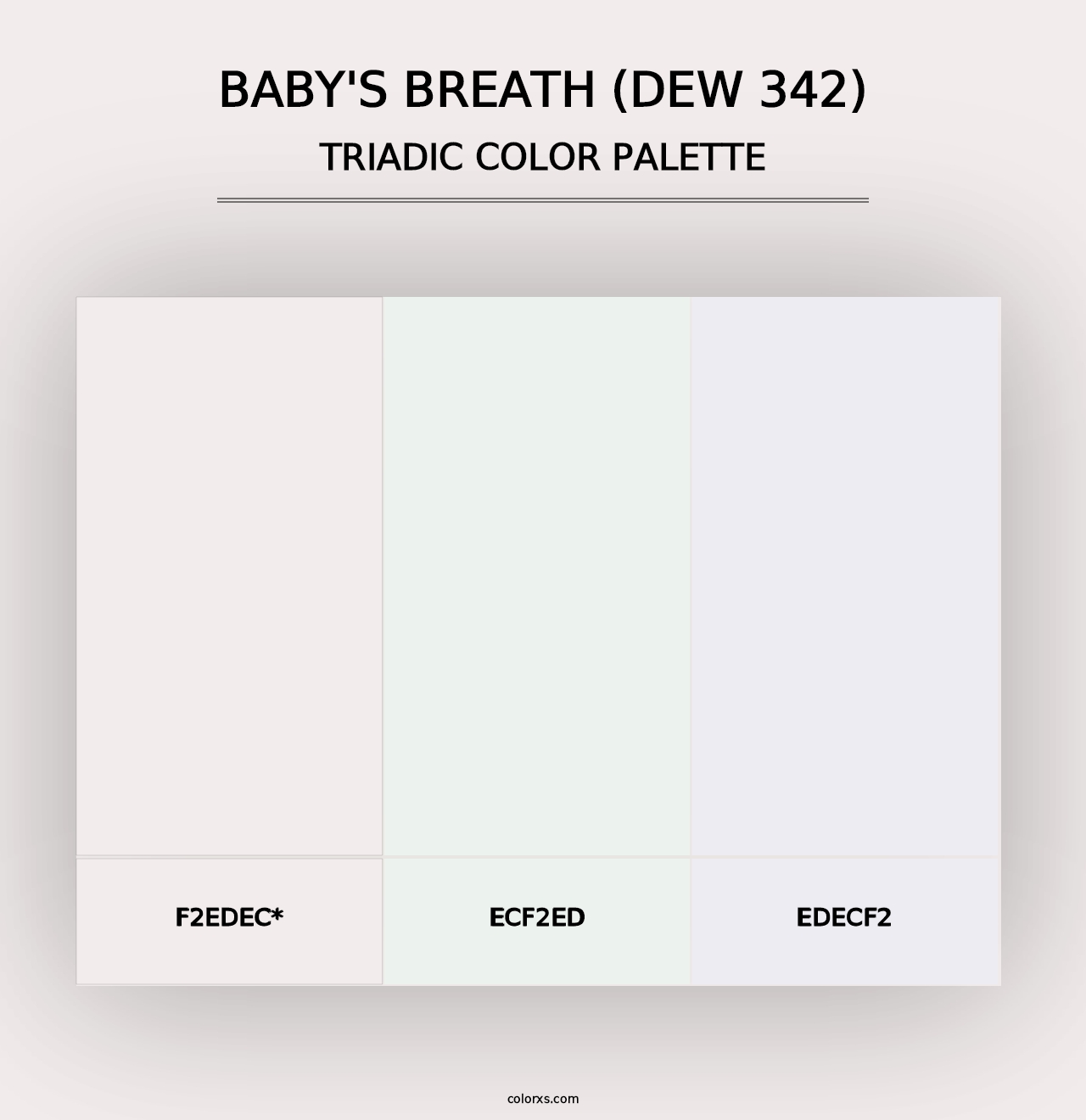 Baby's Breath (DEW 342) - Triadic Color Palette