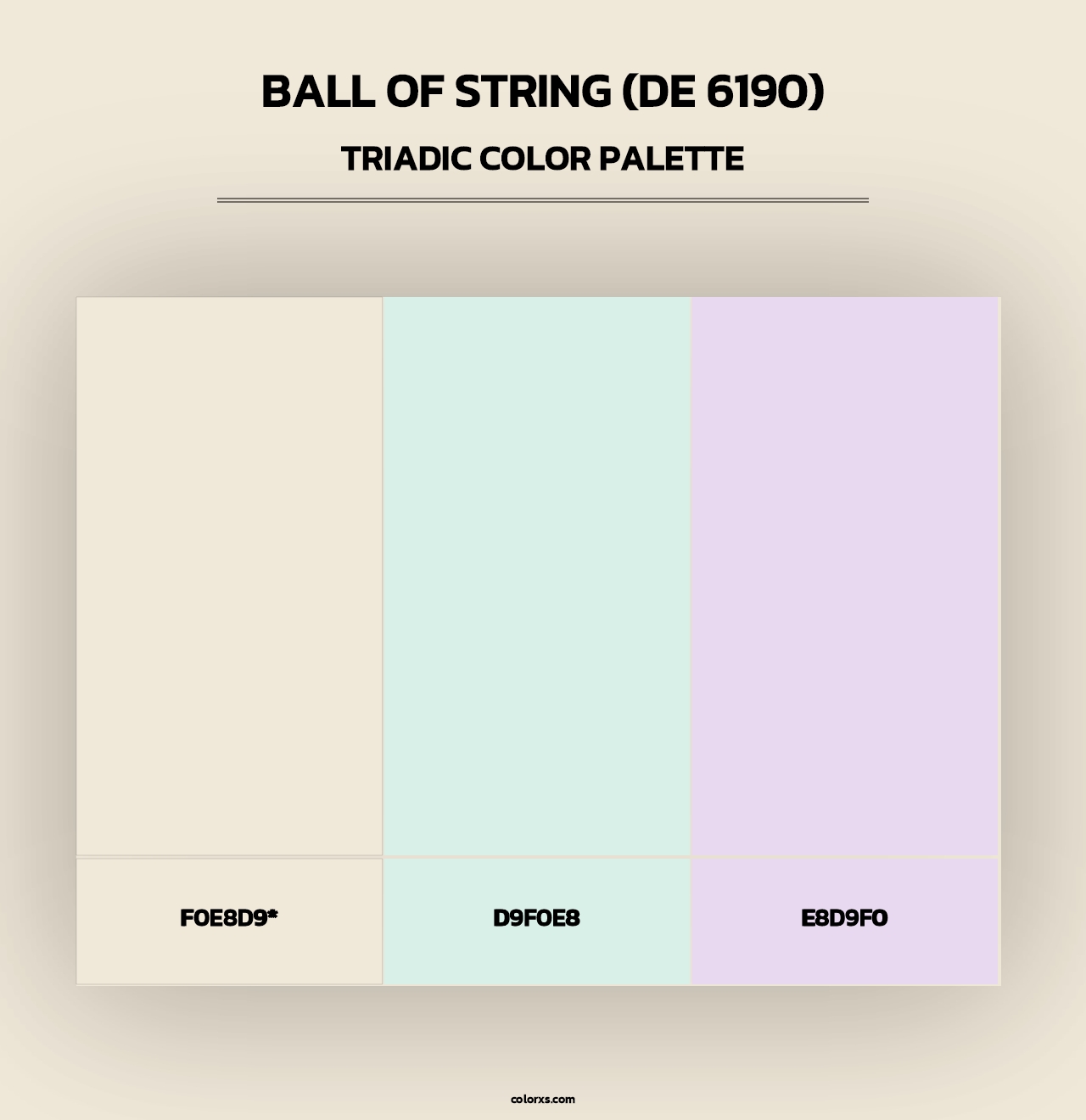 Ball of String (DE 6190) - Triadic Color Palette