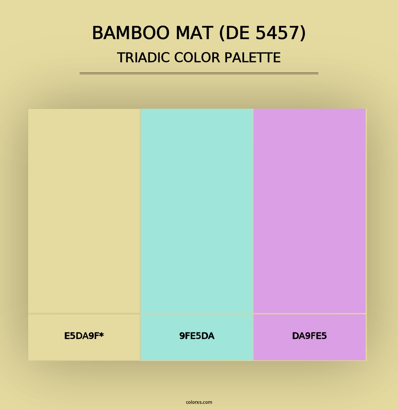 Bamboo Mat (DE 5457) - Triadic Color Palette