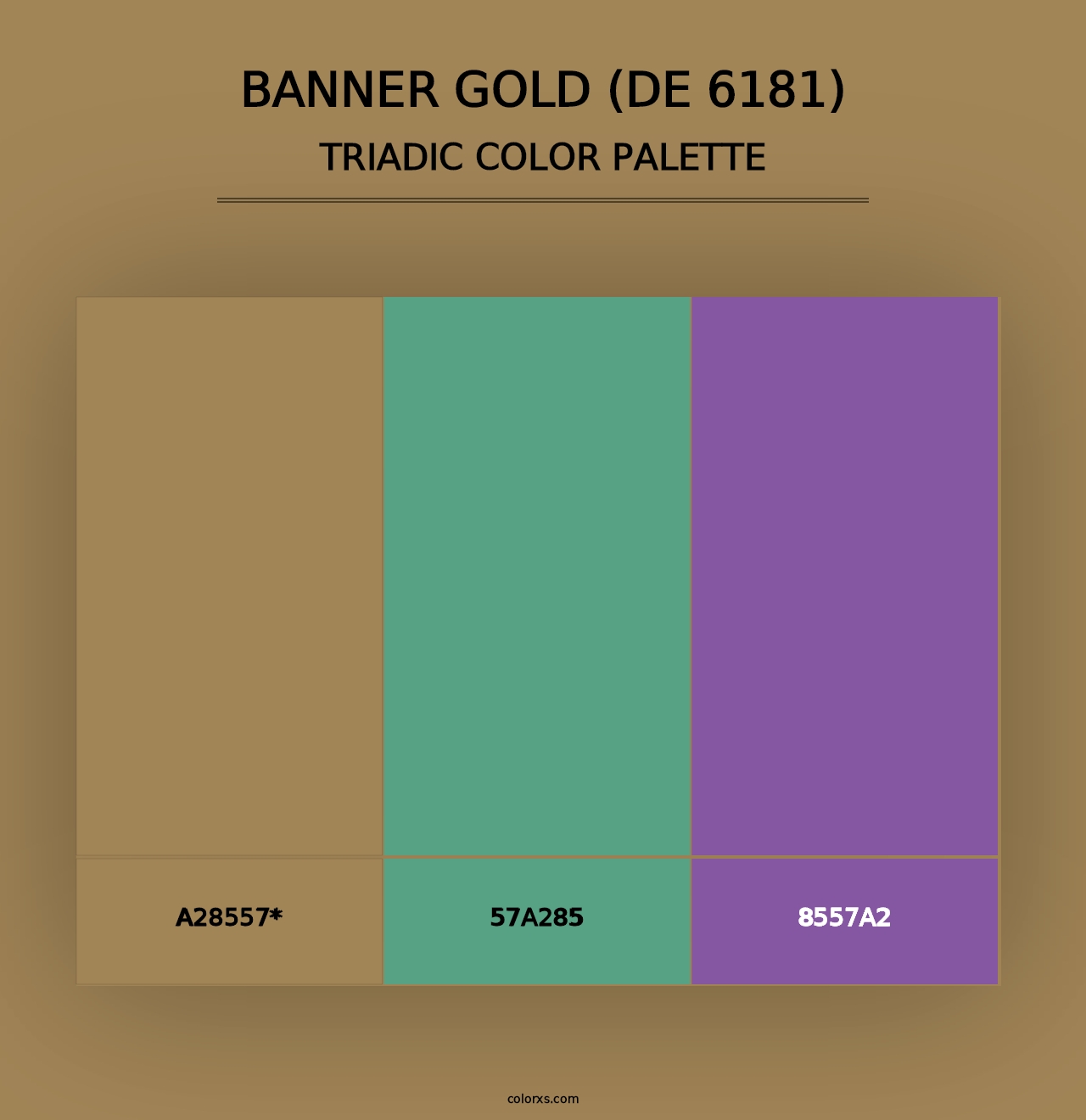 Banner Gold (DE 6181) - Triadic Color Palette