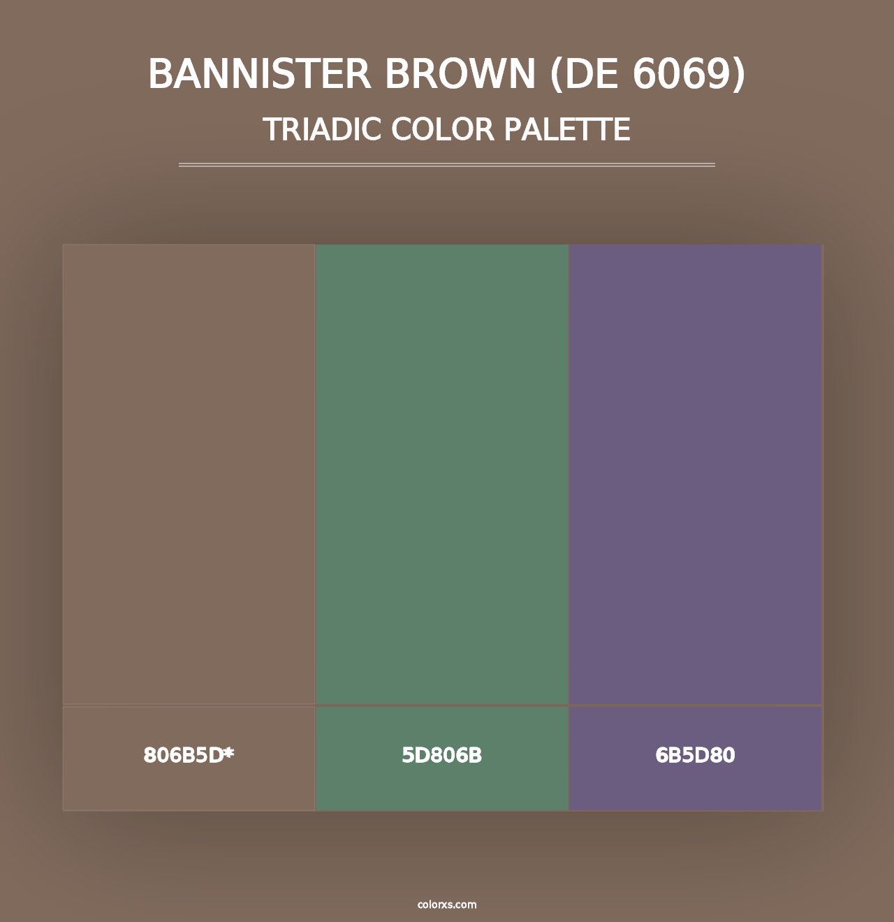 Bannister Brown (DE 6069) - Triadic Color Palette