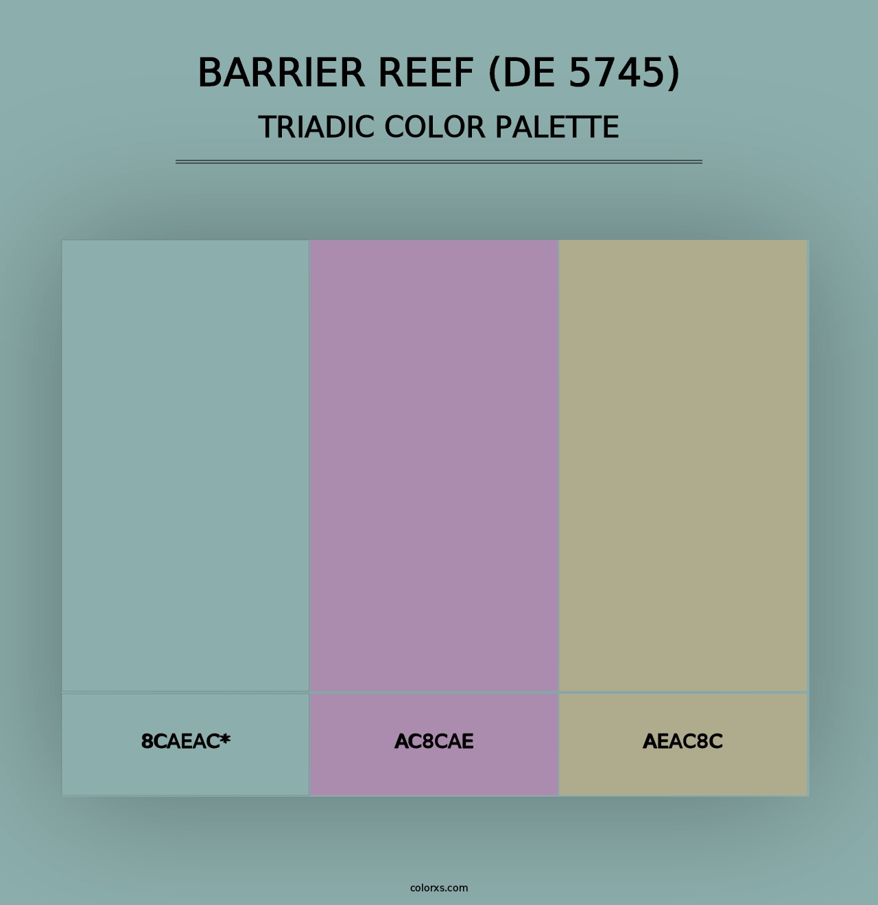 Barrier Reef (DE 5745) - Triadic Color Palette