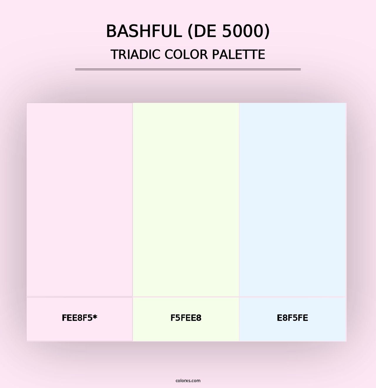 Bashful (DE 5000) - Triadic Color Palette