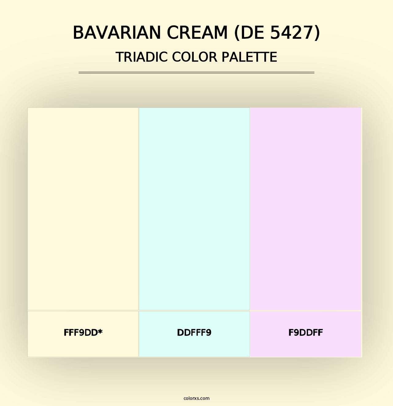 Bavarian Cream (DE 5427) - Triadic Color Palette