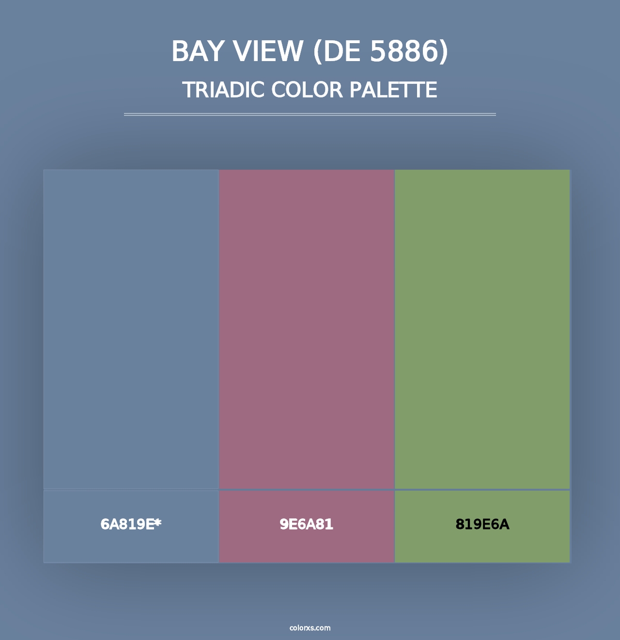 Bay View (DE 5886) - Triadic Color Palette