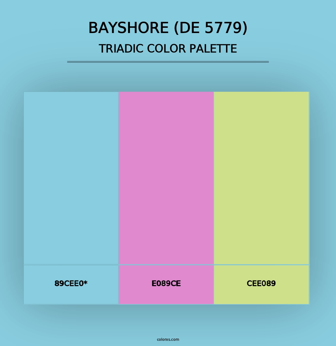 Bayshore (DE 5779) - Triadic Color Palette