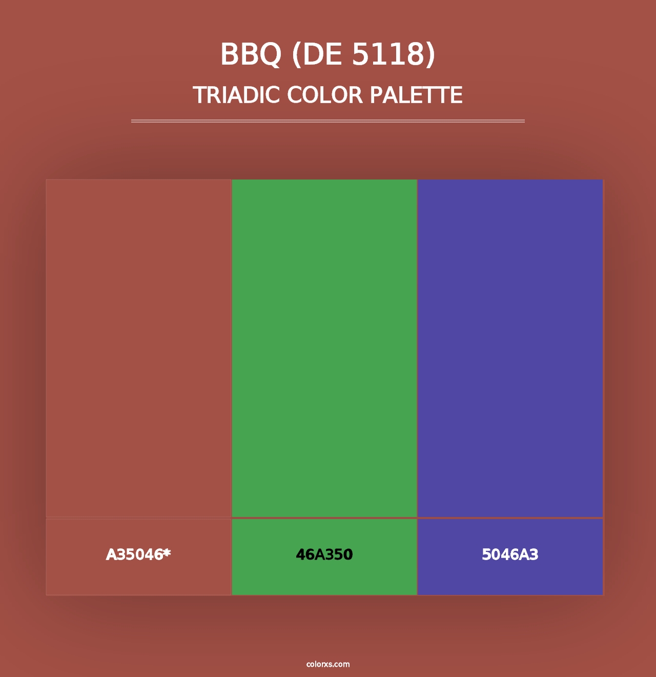 BBQ (DE 5118) - Triadic Color Palette