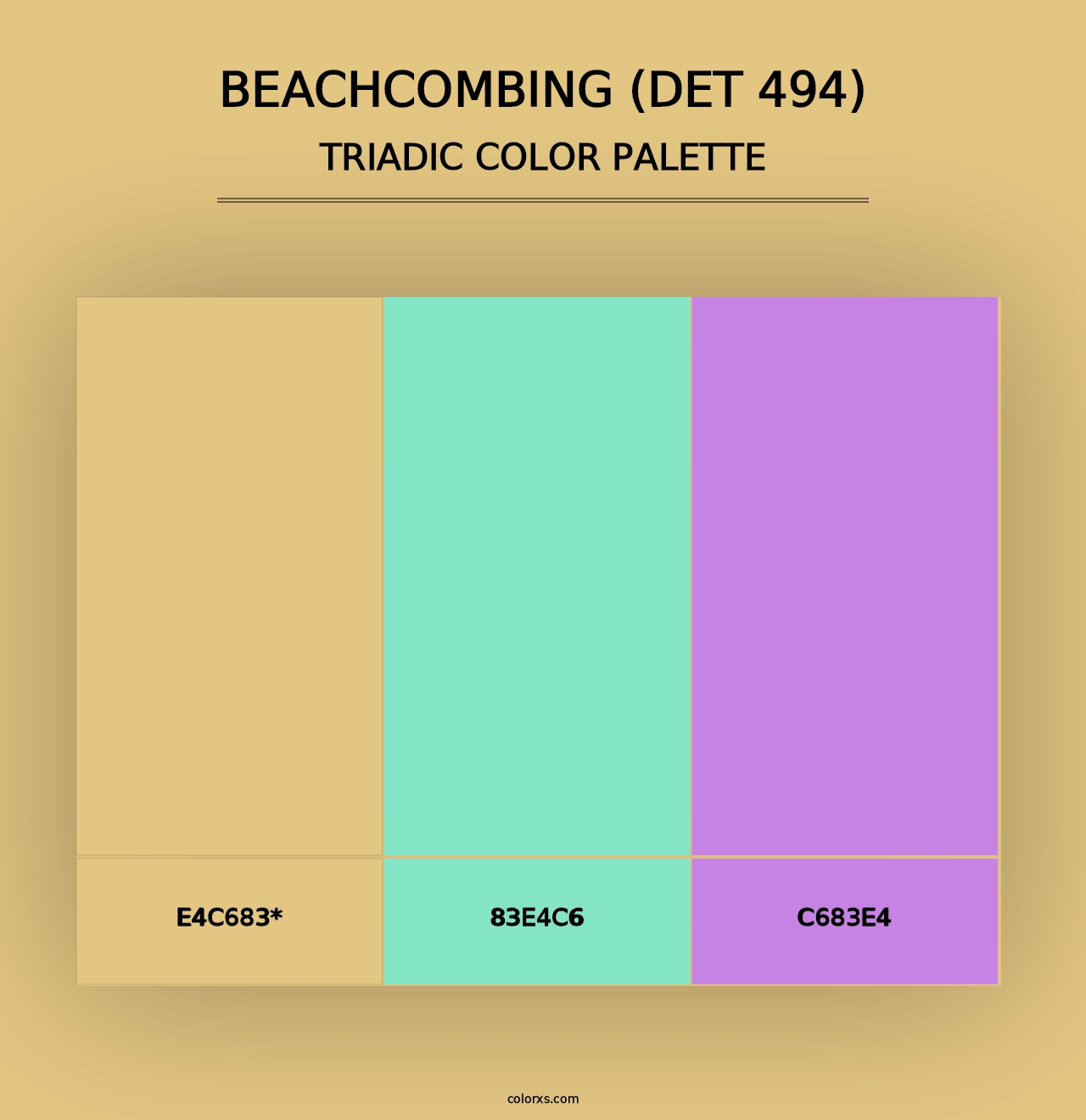 Beachcombing (DET 494) - Triadic Color Palette