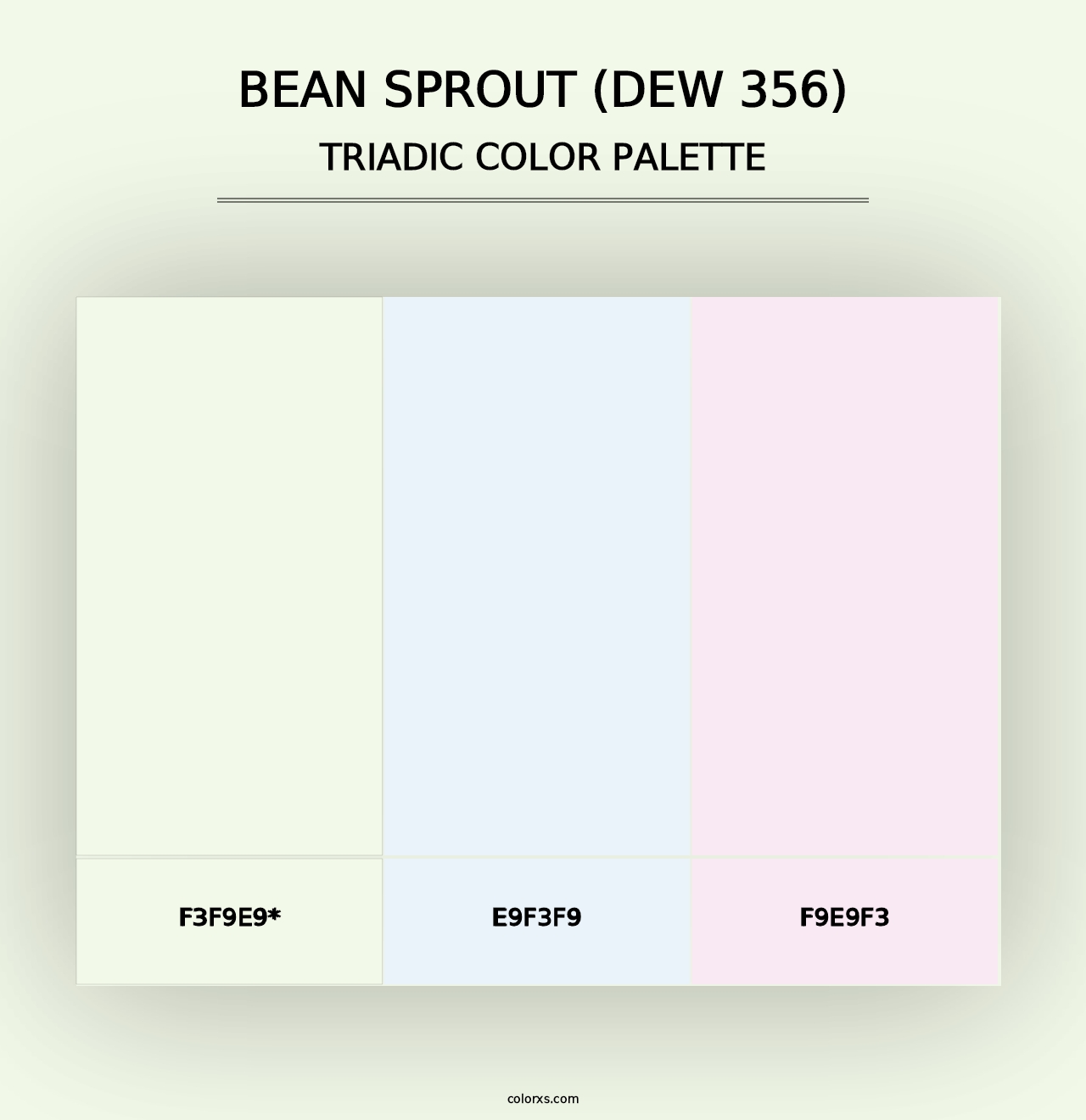 Bean Sprout (DEW 356) - Triadic Color Palette