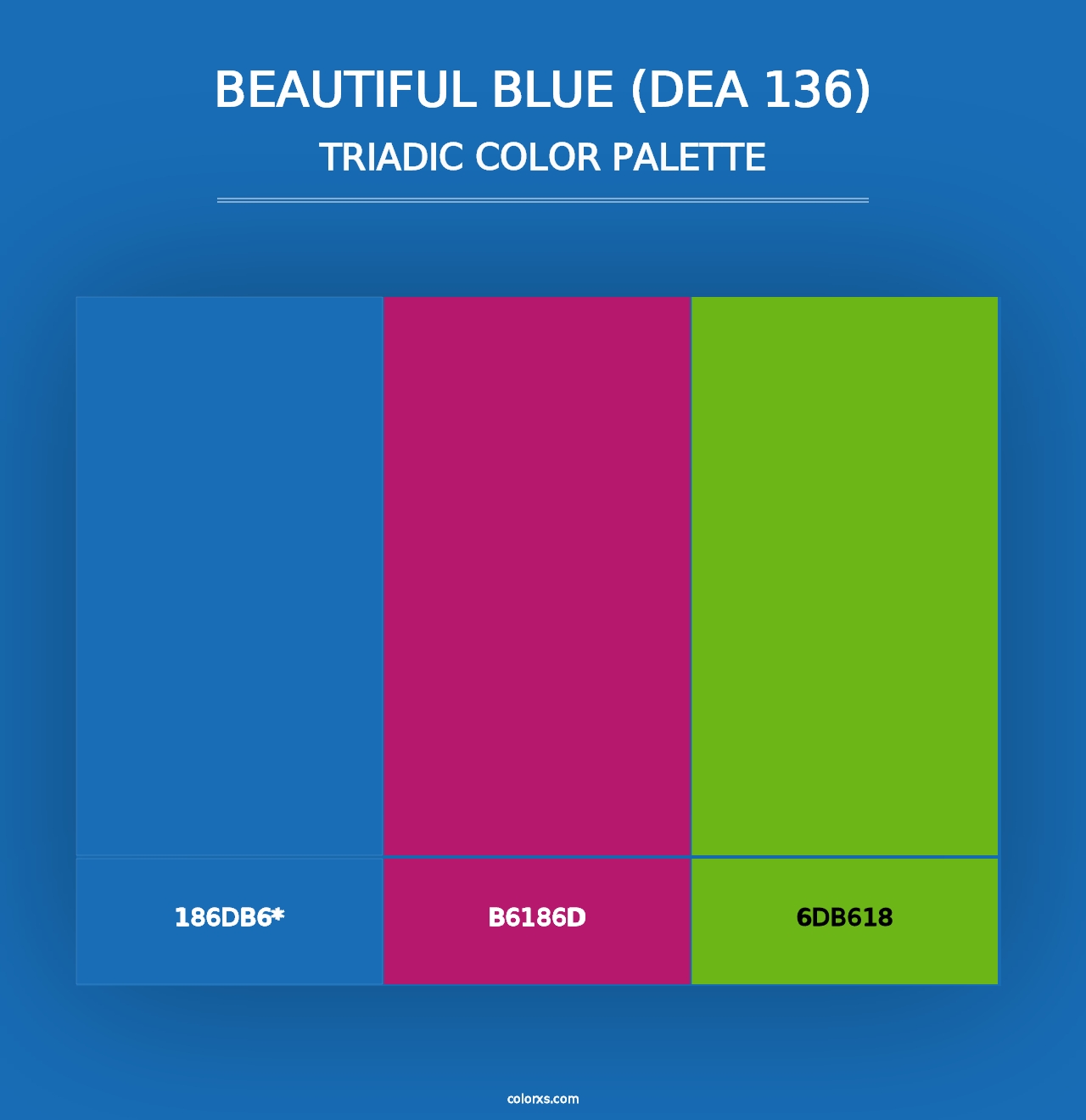 Beautiful Blue (DEA 136) - Triadic Color Palette