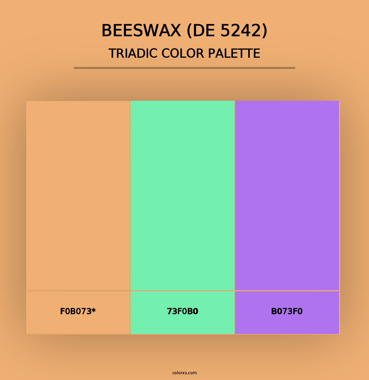 Beeswax (DE 5242) - Triadic Color Palette