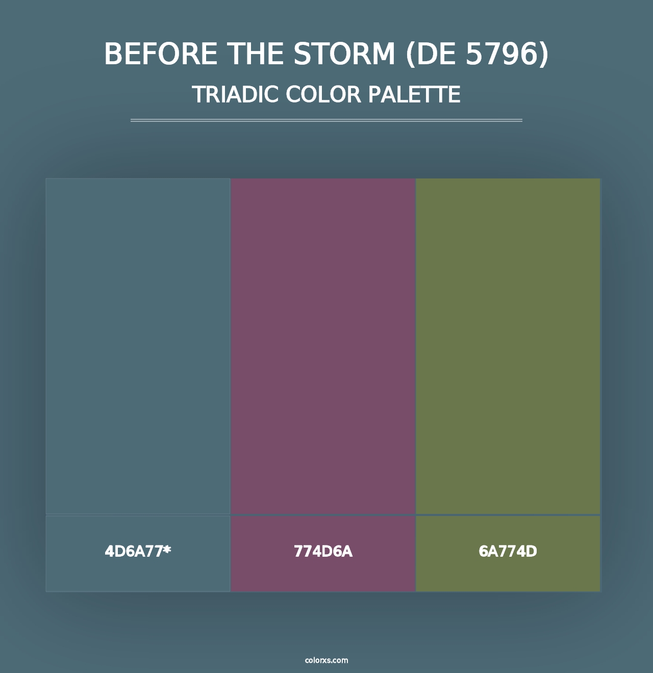 Before the Storm (DE 5796) - Triadic Color Palette