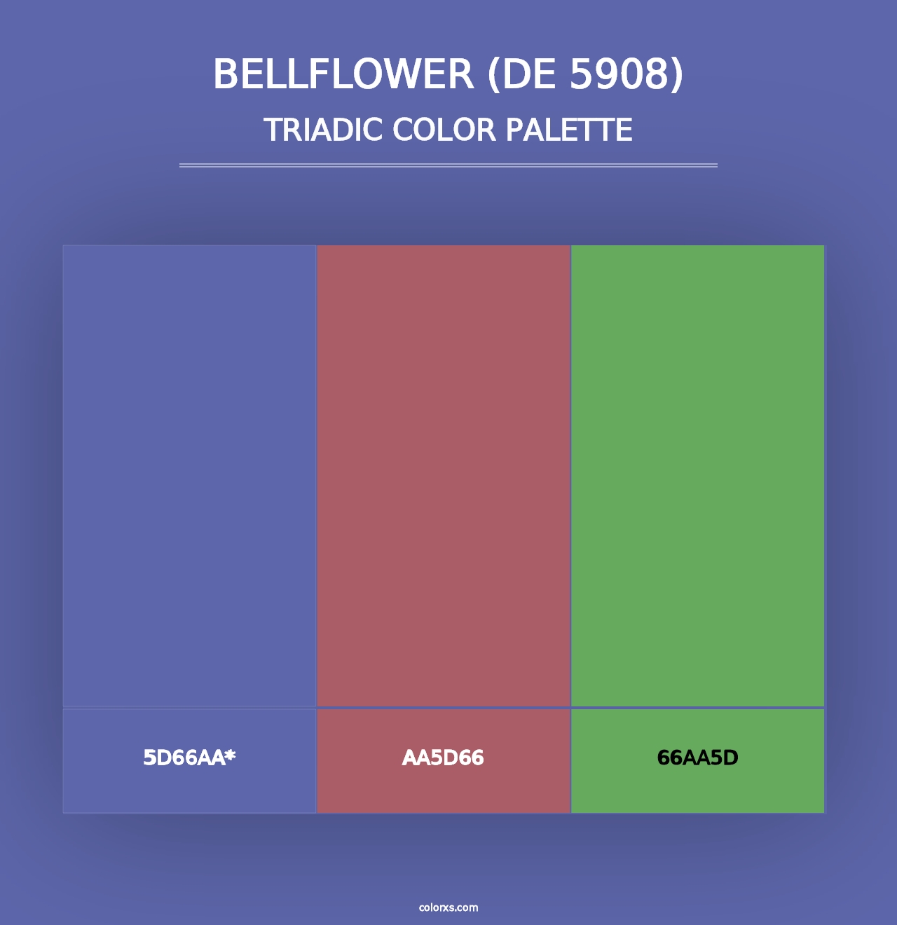 Bellflower (DE 5908) - Triadic Color Palette