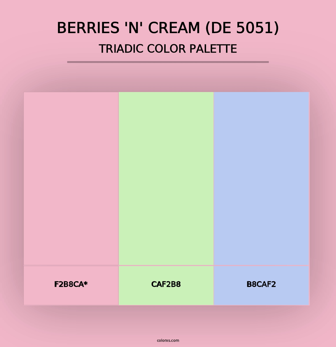 Berries 'n' Cream (DE 5051) - Triadic Color Palette