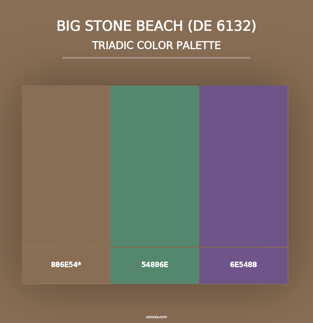 Big Stone Beach (DE 6132) - Triadic Color Palette