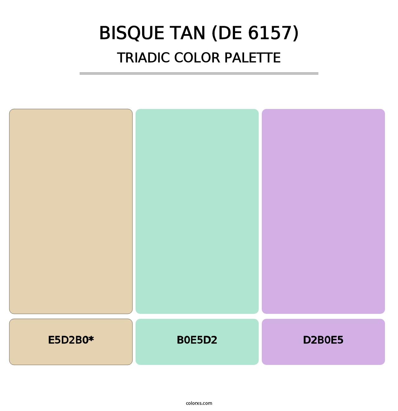 Bisque Tan (DE 6157) - Triadic Color Palette