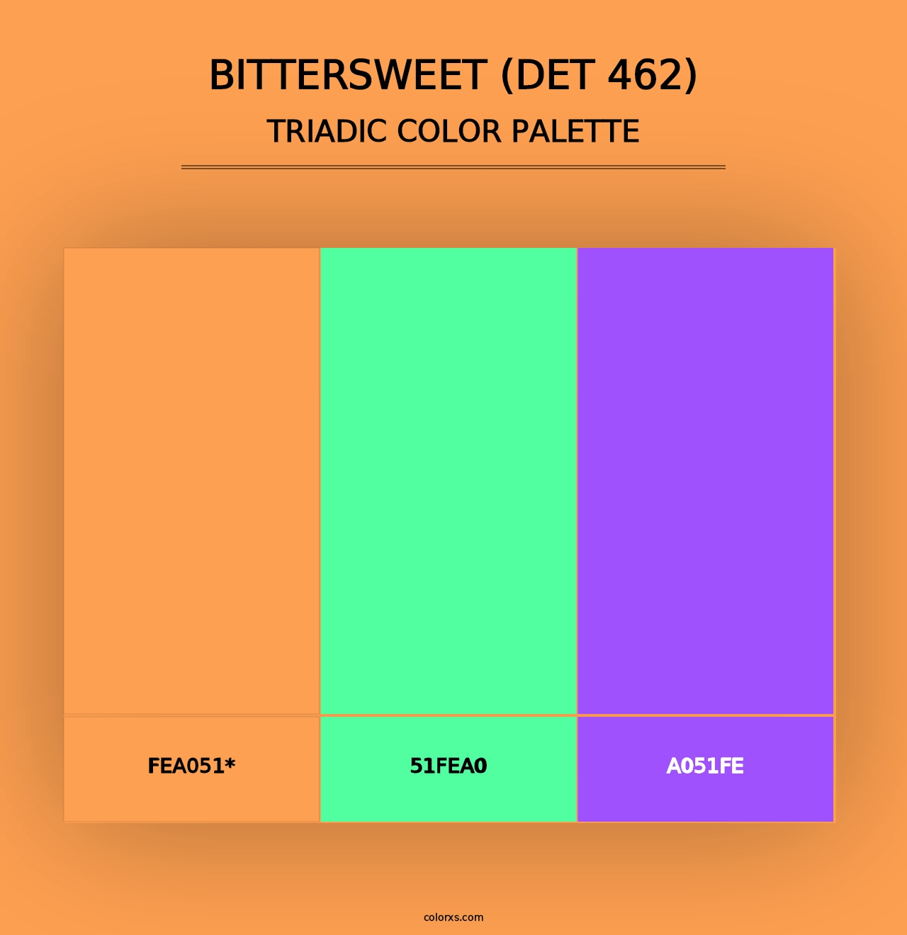 Bittersweet (DET 462) - Triadic Color Palette