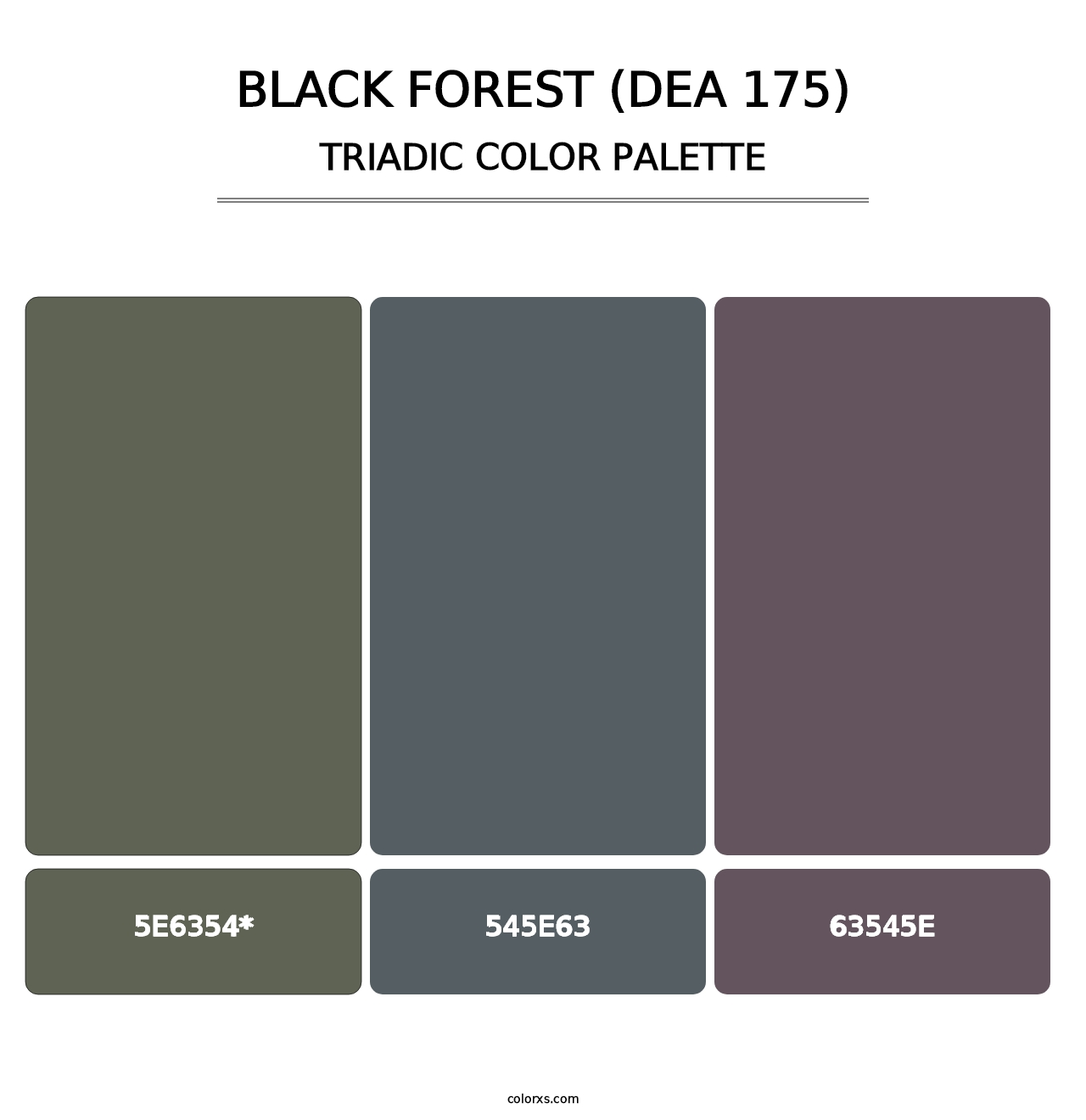 Black Forest (DEA 175) - Triadic Color Palette